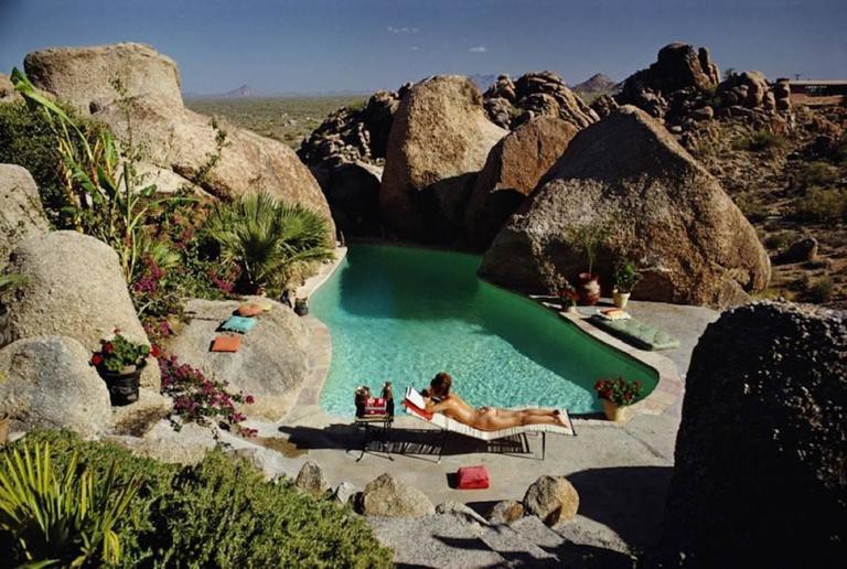 Slim Aarons, Sunbathing in Arizona Slim Aarons, Sunbathing in Arizona