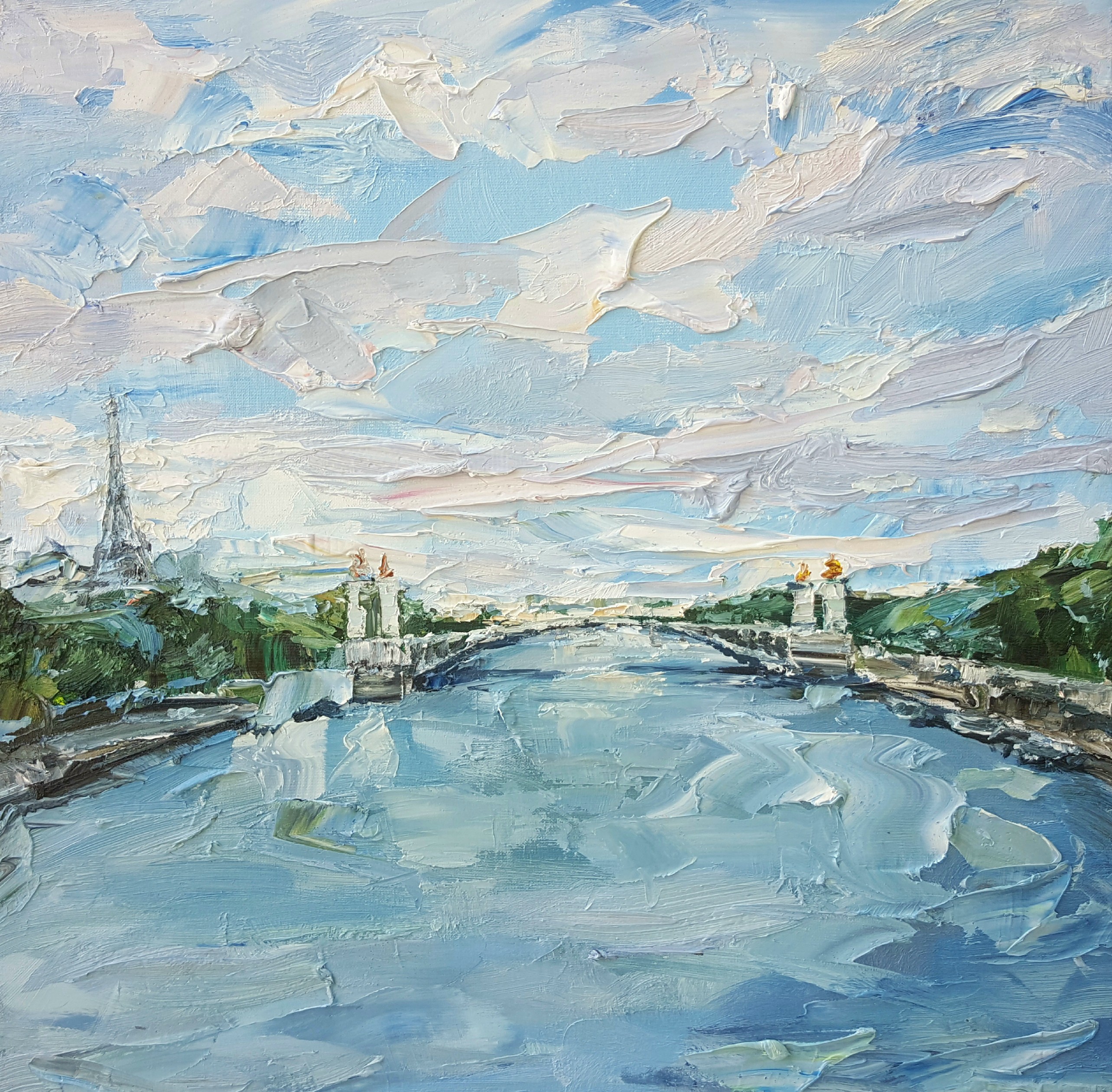 Olga Novokhatska, Vue avec le pont Alexandre III Olga Novokhatska, Vue avec le pont Alexandre III