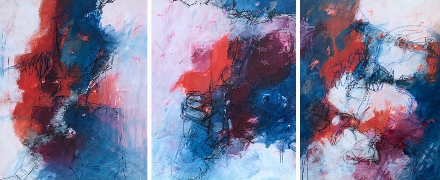 Francine Scrignac, T.I.P.011 (triptyque-3 formats 100x81) Francine Scrignac, T.I.P.011 (triptyque-3 formats 100x81)