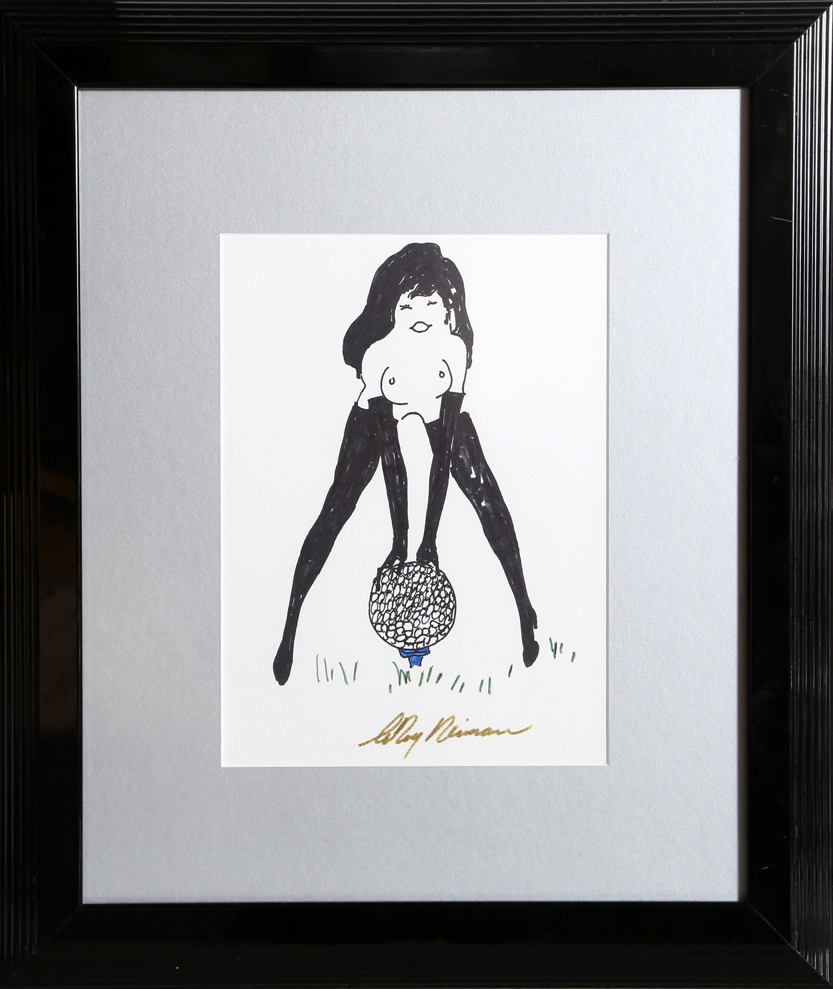 LeRoy Neiman, Femlin with golf ball for playboy LeRoy Neiman, Femlin with golf ball for playboy