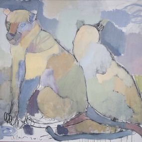 Gemälde, Two Panthers, Patrick Villas