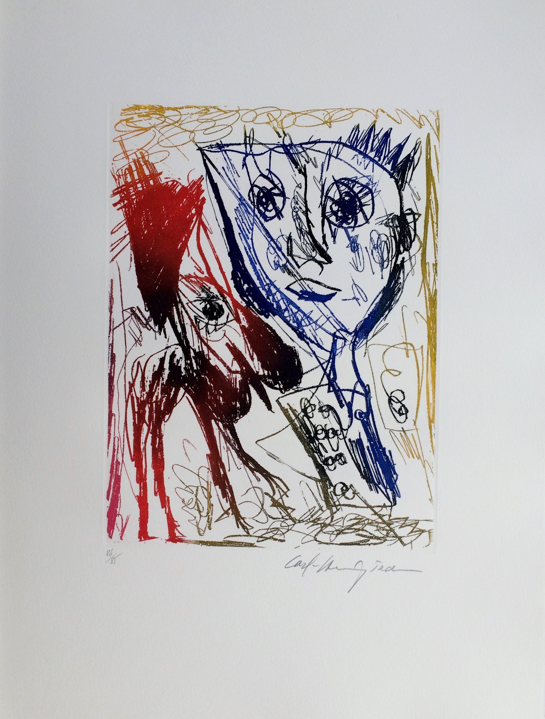 Carl-Henning Pedersen, Vivre oiseau VII Carl-Henning Pedersen, Vivre oiseau VII