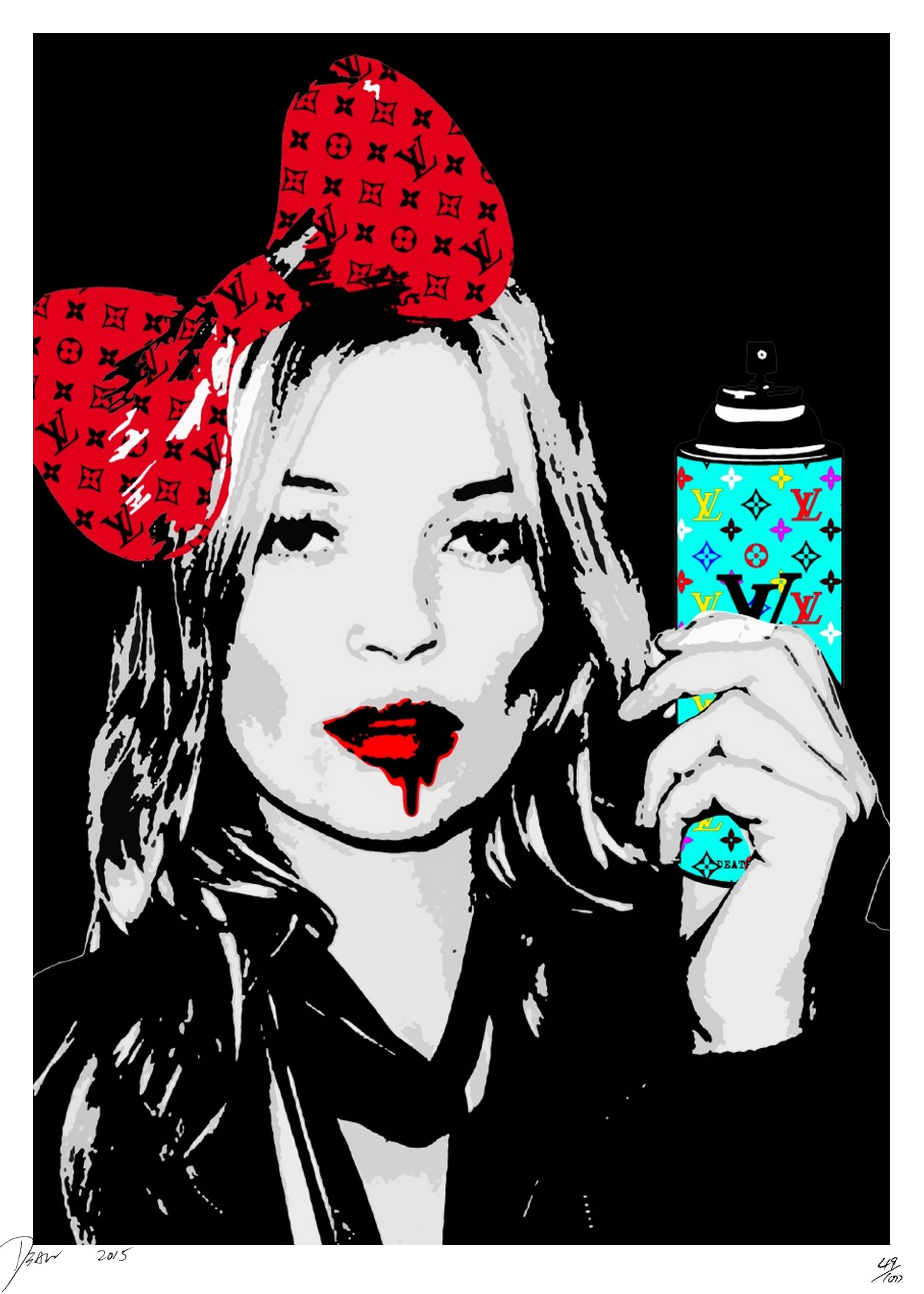Death NYC, Kate Moss blue spray Death NYC, Kate Moss blue spray