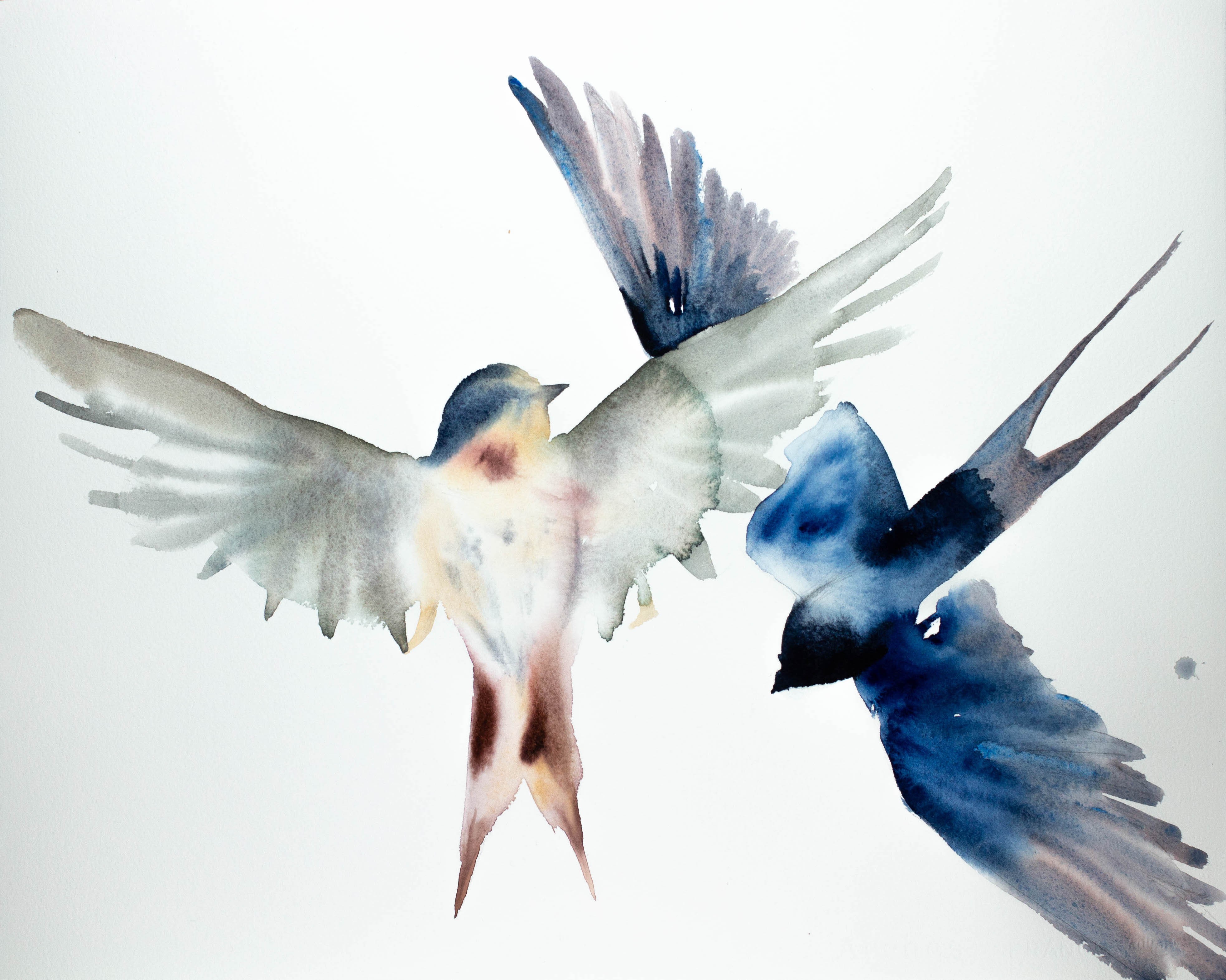 Elizabeth Becker, Swallows in Flight No. 4 Elizabeth Becker, Swallows in Flight No. 4