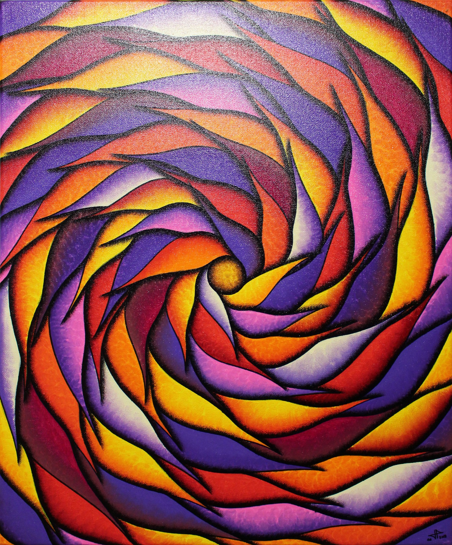 Jonathan Pradillon, Spirale rougeoyante et violacée Jonathan Pradillon, Spirale rougeoyante et violacée