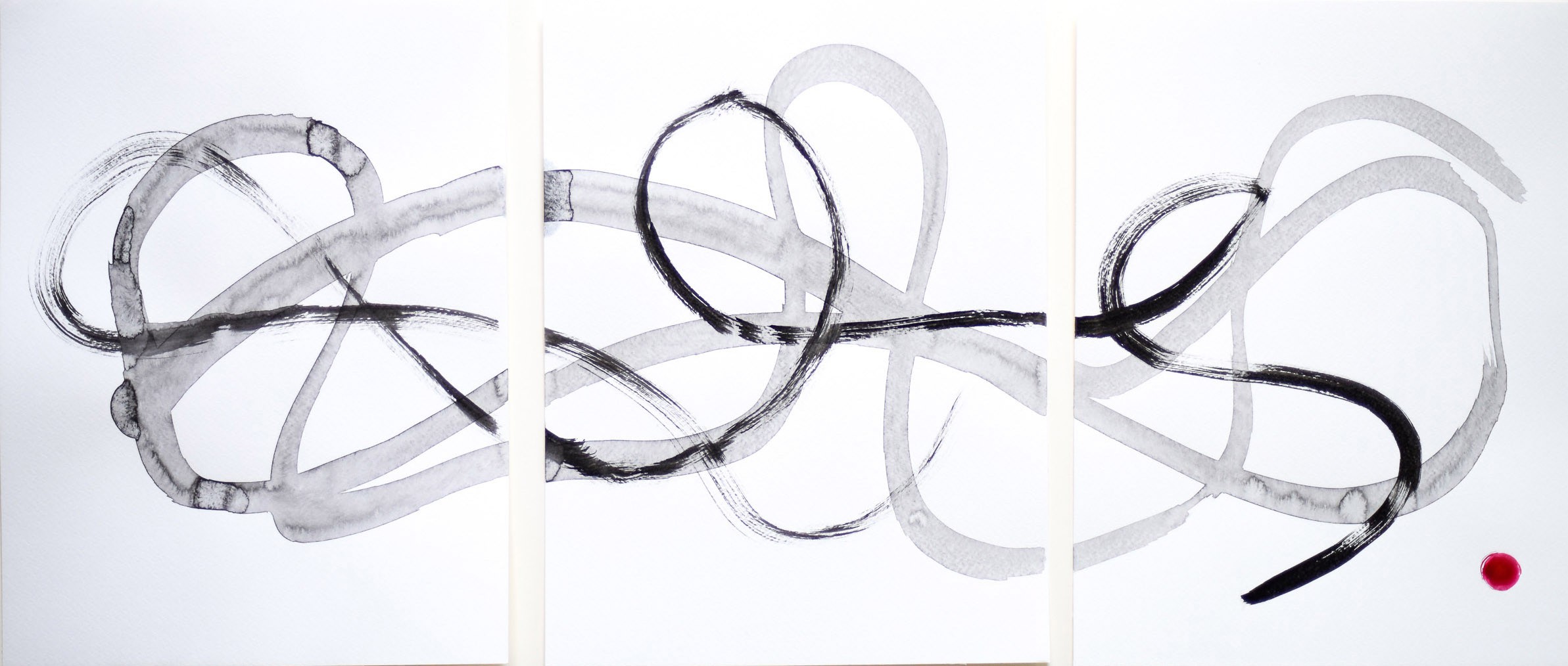 Gina Vor, Three Signs - Minimalist Abstract Triptych - Abstrait Minimaliste Gina Vor, Three Signs - Minimalist Abstract Triptych - Abstrait Minimaliste
