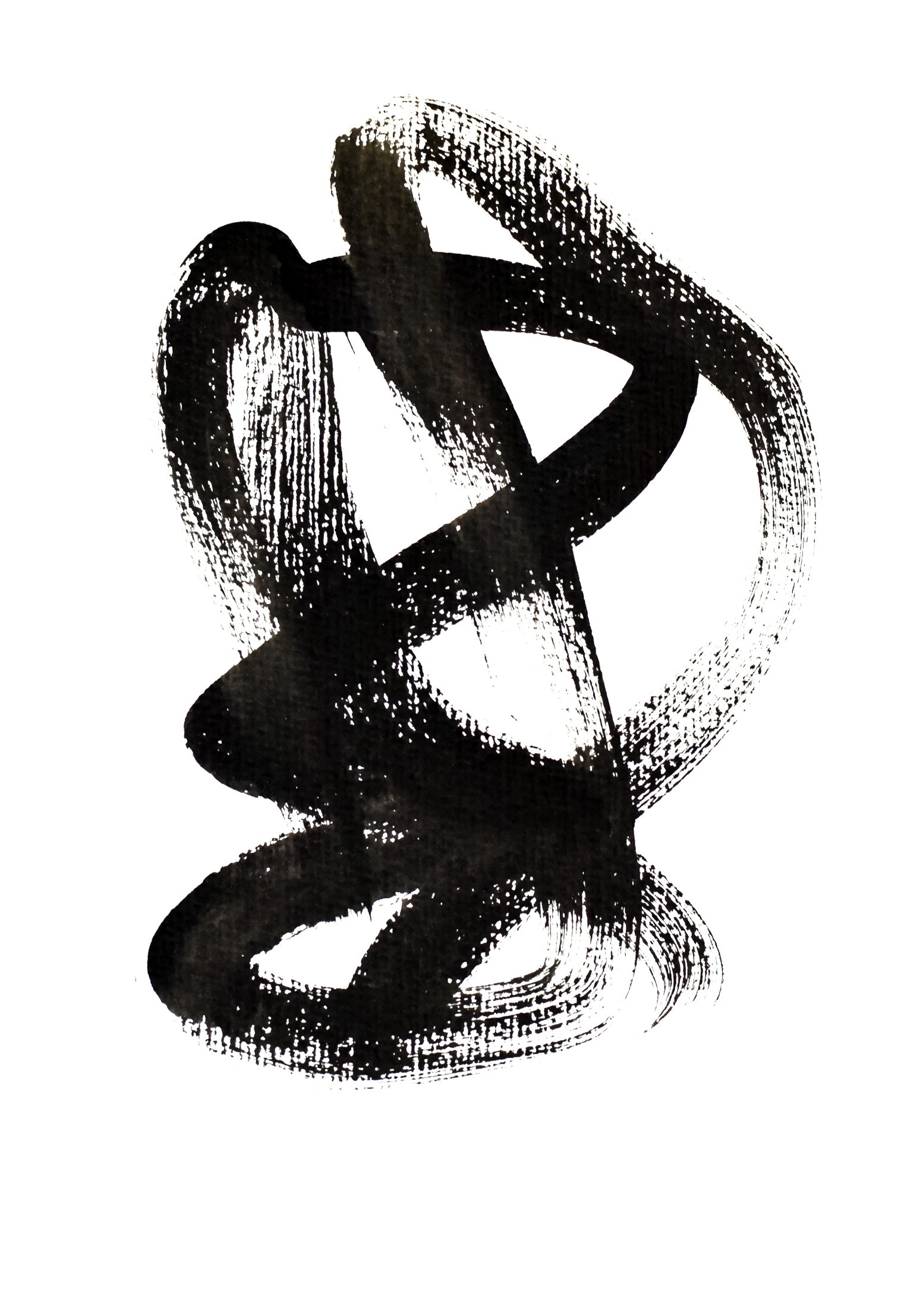 Gina Vor, Small Sign No 9 - Black and White Minimalist Abstract (Abstrait Minimaliste Noir et Blanc) Gina Vor, Small Sign No 9 - Black and White Minimalist Abstract (Abstrait Minimaliste Noir et Blanc)