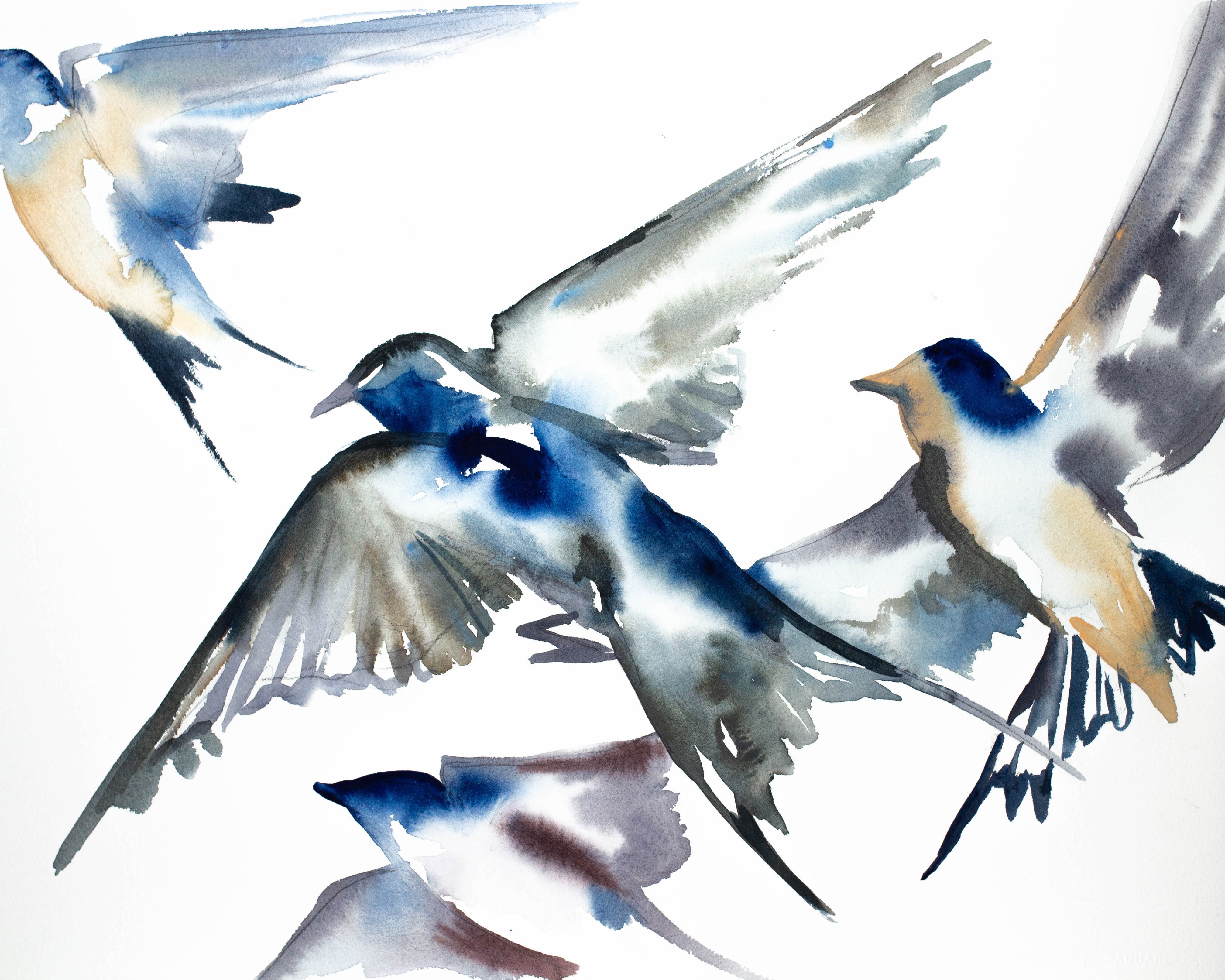 Elizabeth Becker, Swallows in Flight No. 13 Elizabeth Becker, Swallows in Flight No. 13