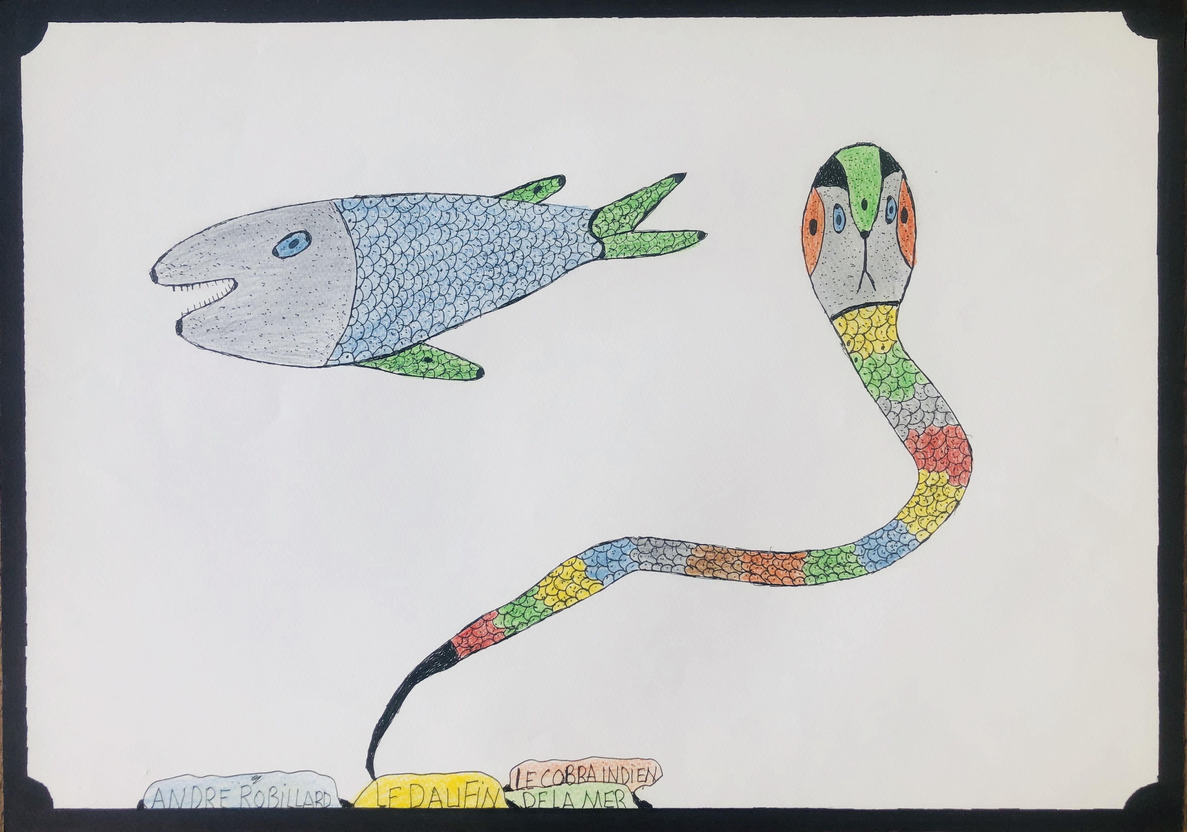 André Robillard, Le daufin - de la mer - le cobra indien André Robillard, Le daufin - de la mer - le cobra indien