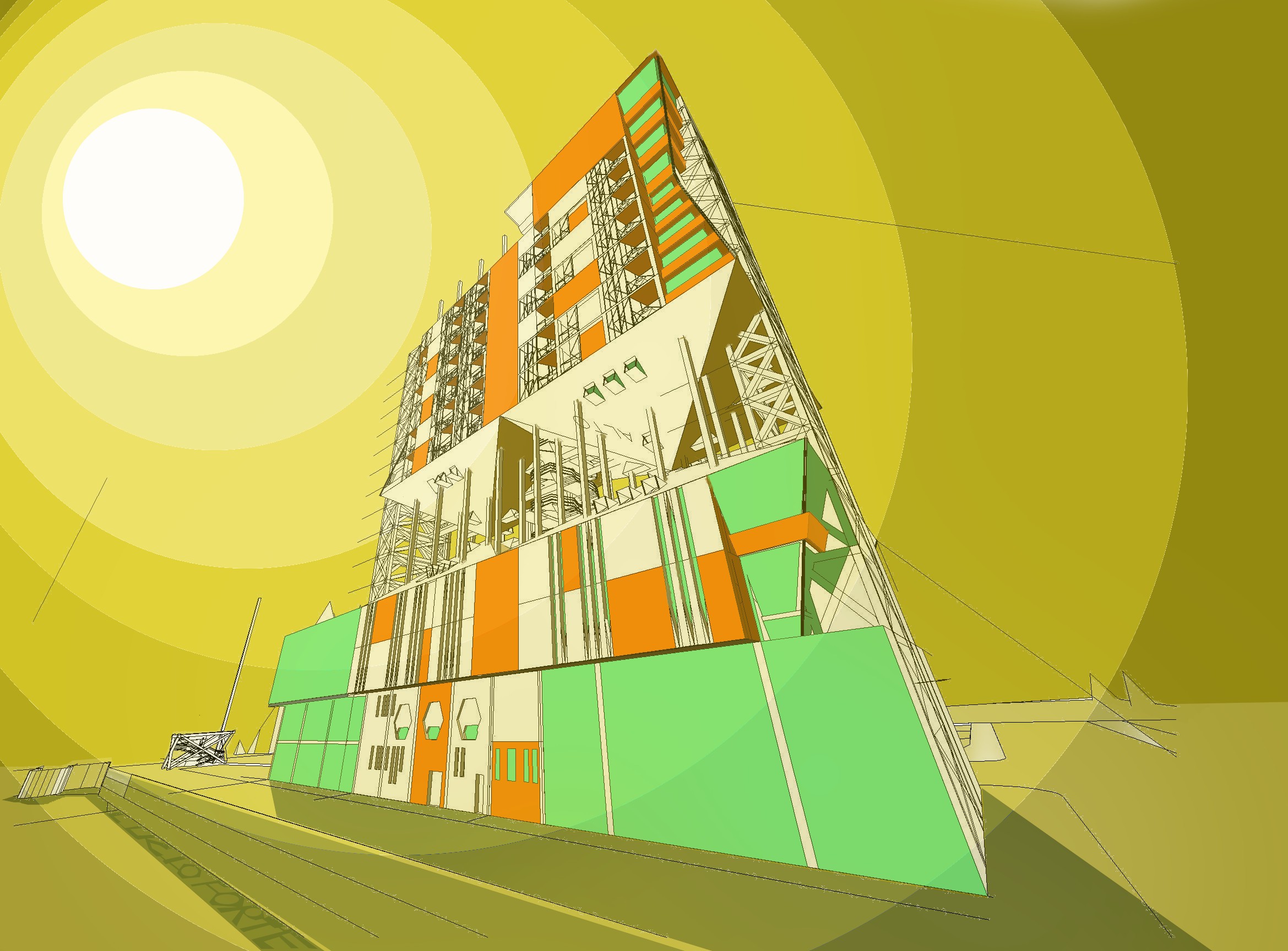 Lucio Forte, Futuristic Building Lucio Forte, Futuristic Building