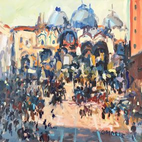 Peinture, Venise, la Place Saint-Marc, Charles Malle