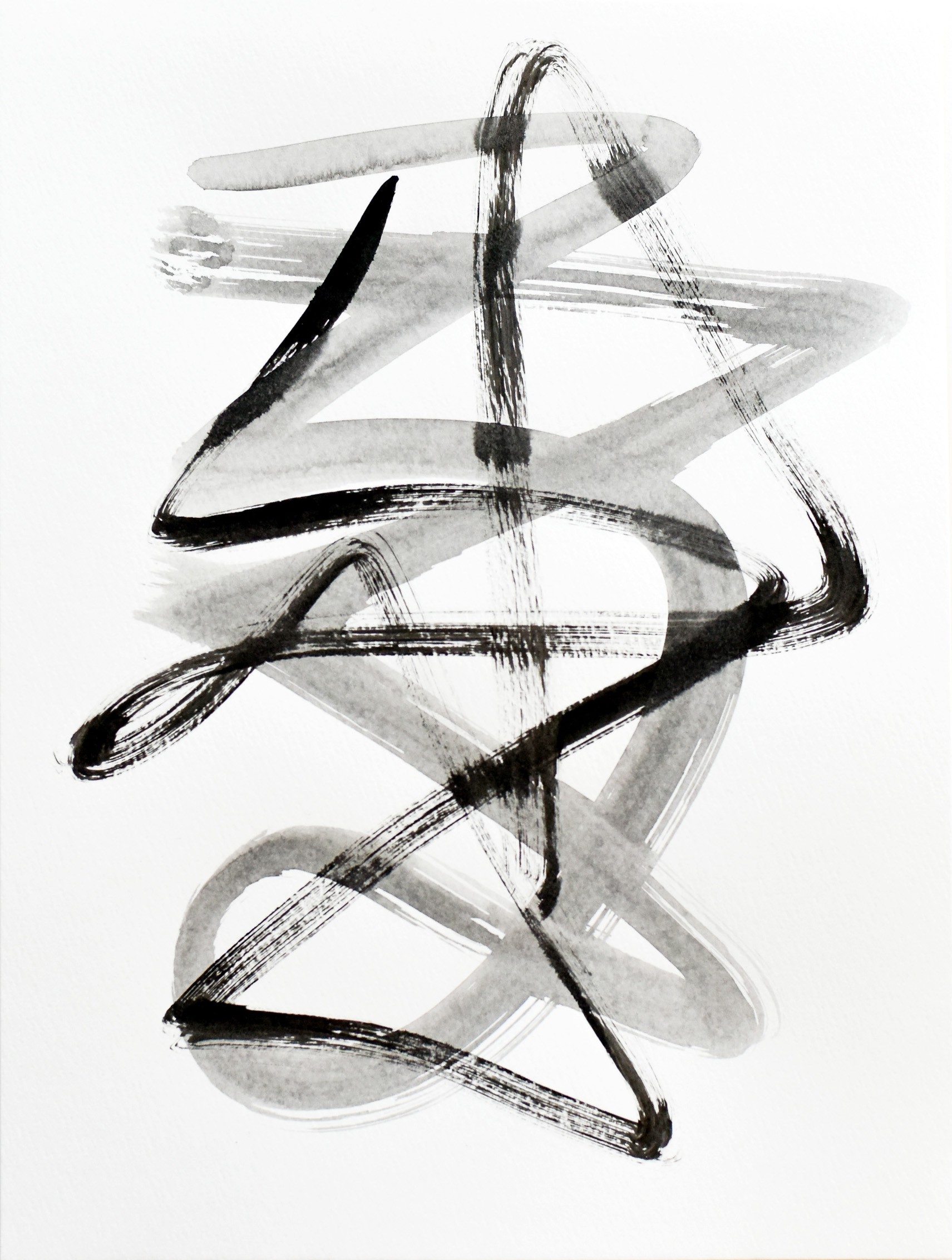 Gina Vor, Sign No. 6 - Black and White Abstract (Abstrait Blanc et Noir) Gina Vor, Sign No. 6 - Black and White Abstract (Abstrait Blanc et Noir)