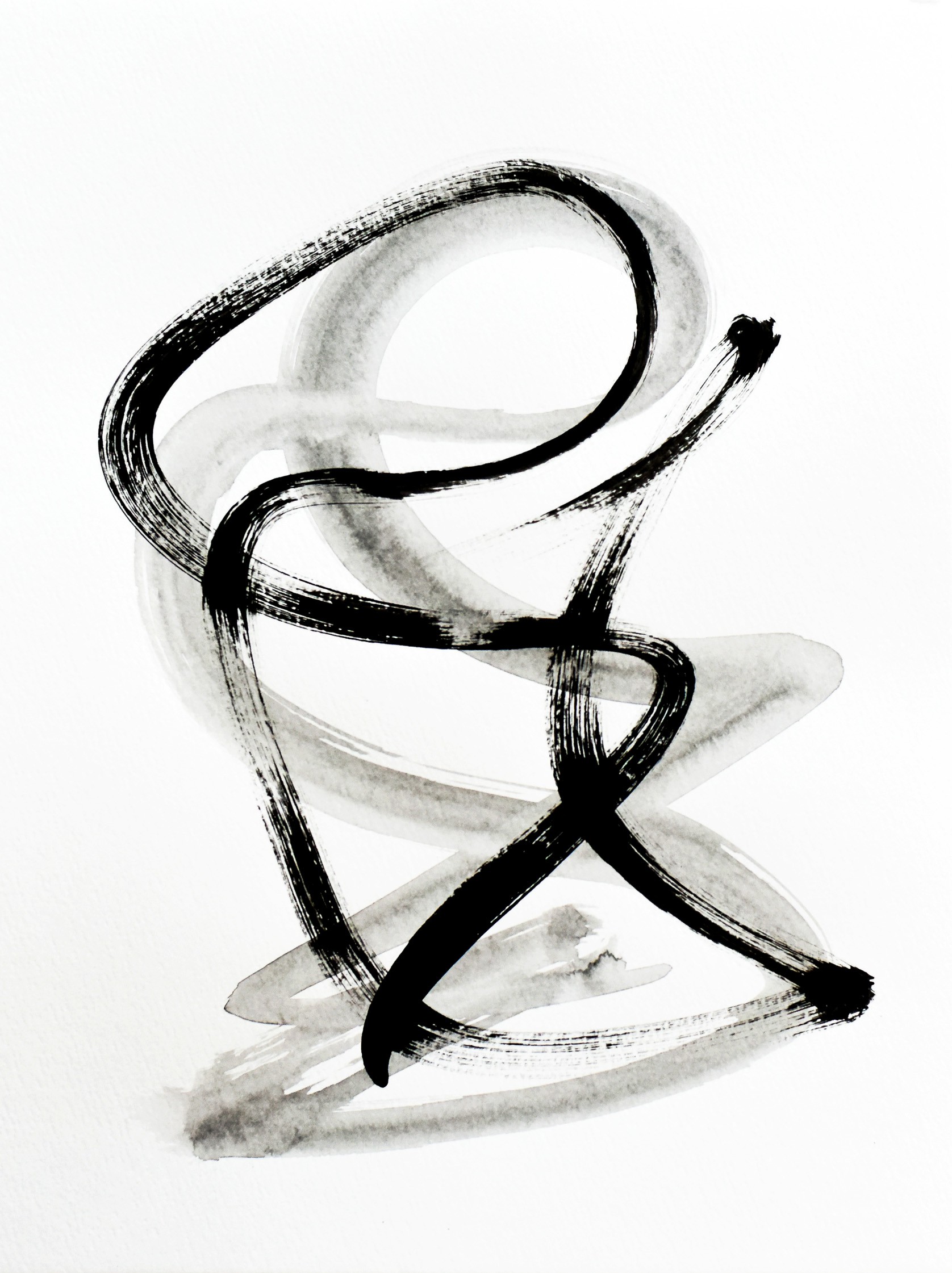 Gina Vor, Sign No. 8 - Black and White Abstract (Abstrait Blanc et Noir) Gina Vor, Sign No. 8 - Black and White Abstract (Abstrait Blanc et Noir)