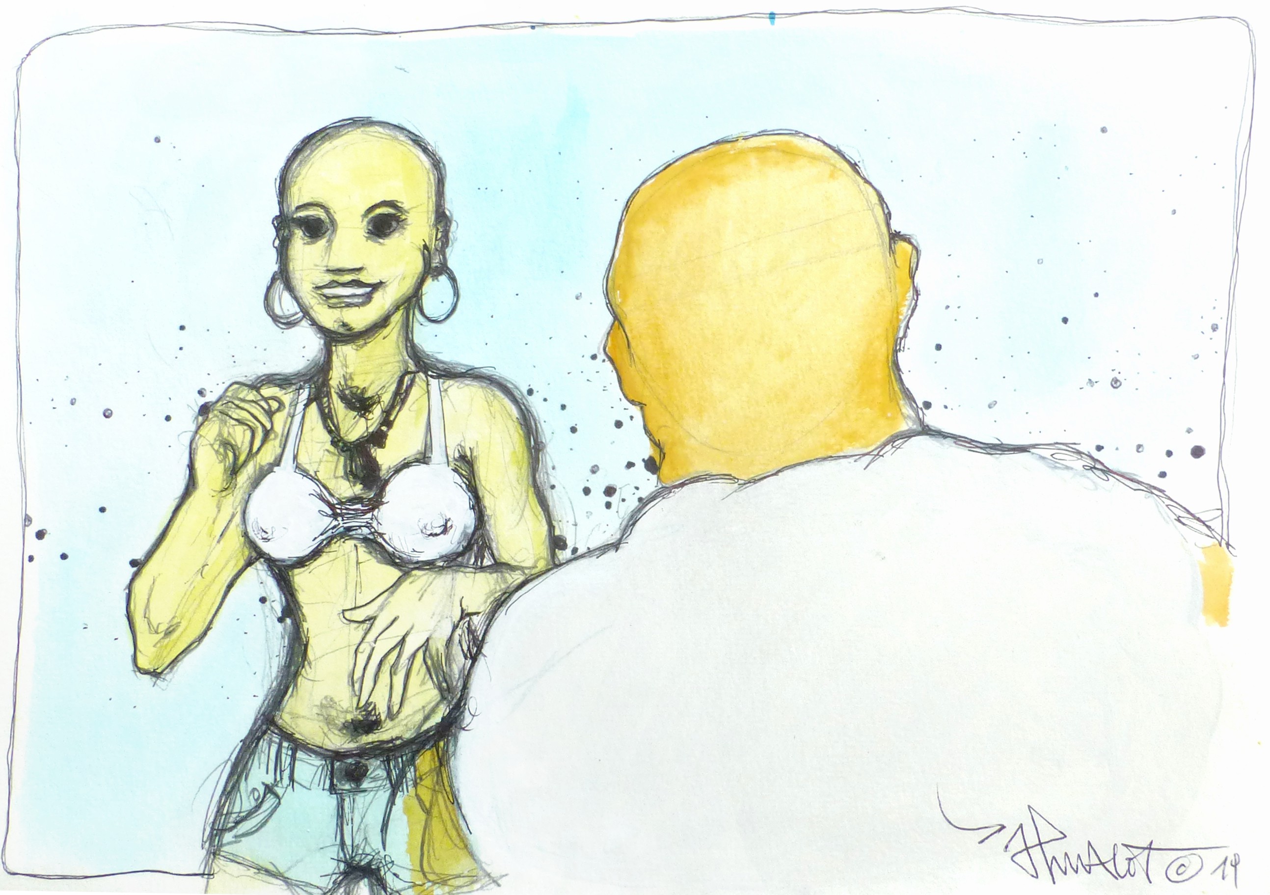 JP Malot, Sketch Club babe. JP Malot, Sketch Club babe.