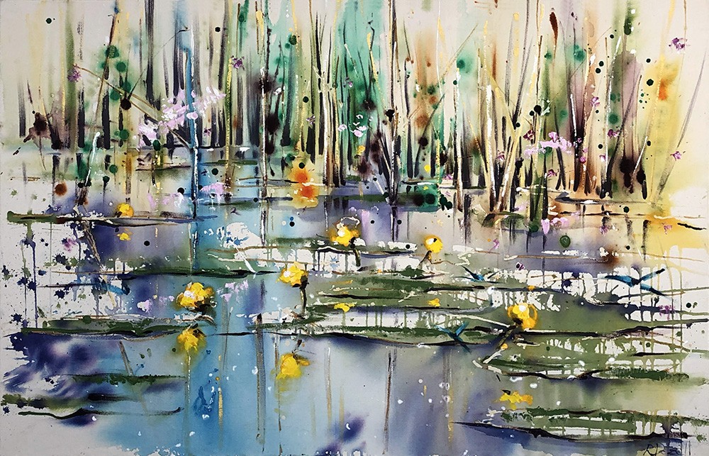 Rachael Dalzell, Lillies on the river Rachael Dalzell, Lillies on the river