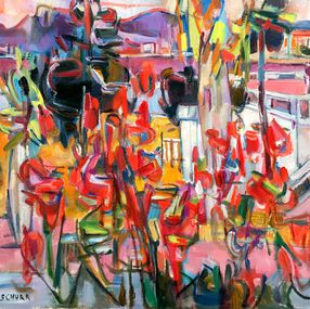 Gemälde, Le Port-Canto fleuri, Cannes, Claude Schürr
