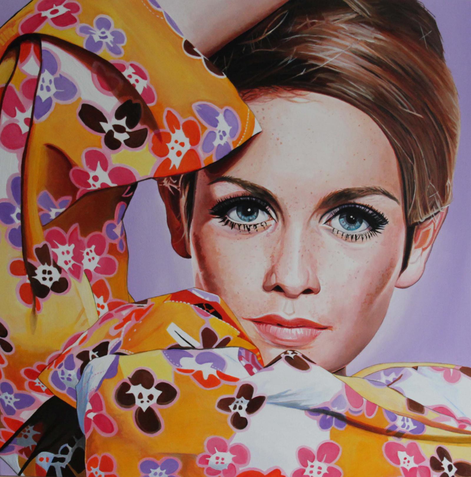 Anika Manuel, Twiggy in Yellow Limited Edition Giclee Print Anika Manuel, Twiggy in Yellow Limited Edition Giclee Print