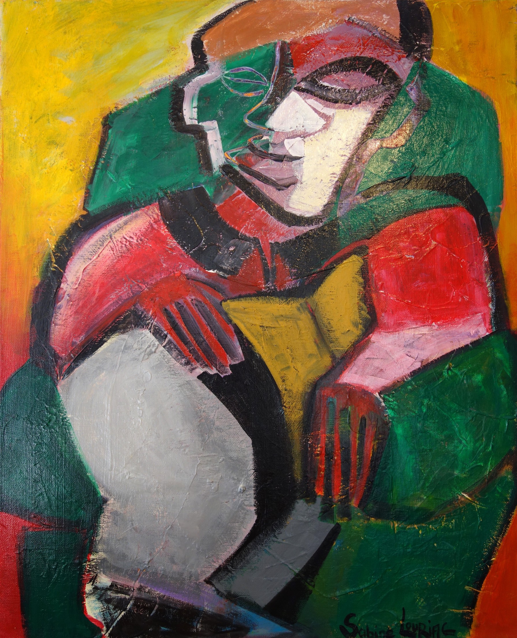 Sabine Louriac, Jeune homme lisant Sabine Louriac, Jeune homme lisant