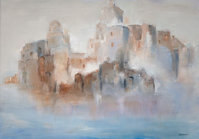Marianne Dencausse Robbe, Village dans la brume Marianne Dencausse Robbe, Village dans la brume
