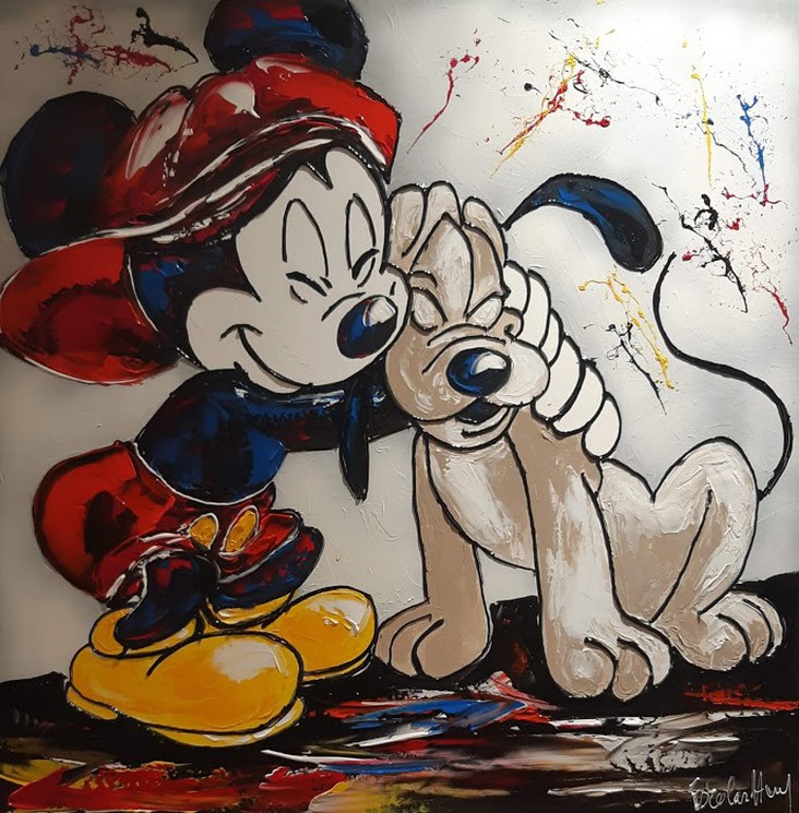 absorptie gevangenis Sociologie ▷ Mickey et Pluto by Henry Escobar, 2019 | Painting | Artsper (604512)