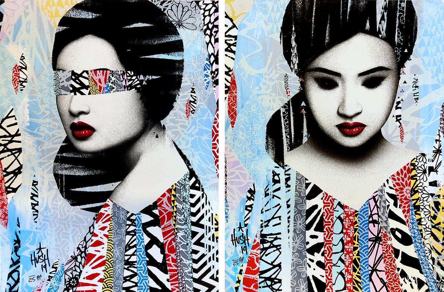 Hush, Faces 1 & 2 Unique Artist Proof Hush, Faces 1 & 2 Unique Artist Proof