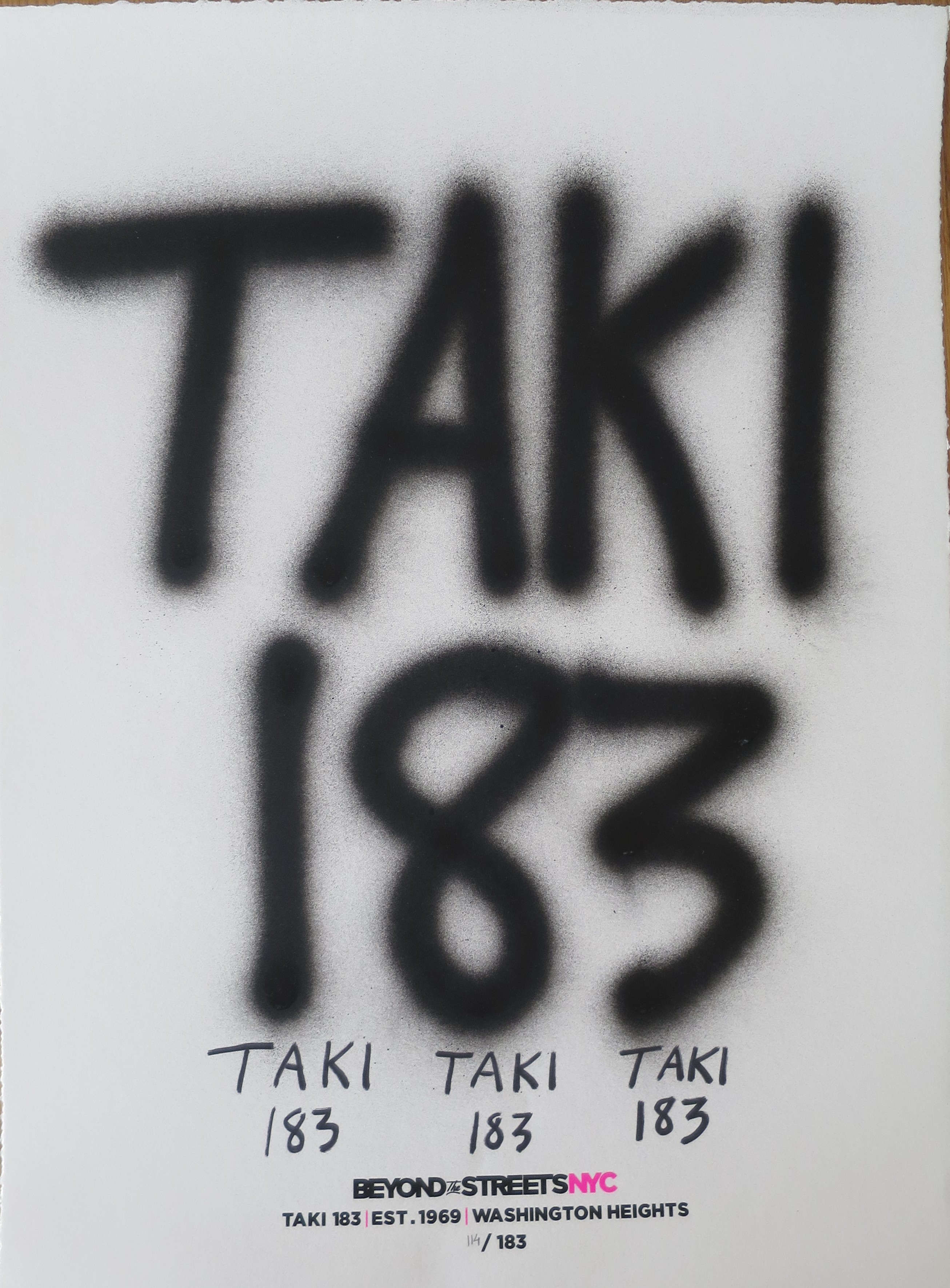 Taki 183, 50th Anniversary Print Taki 183, 50th Anniversary Print