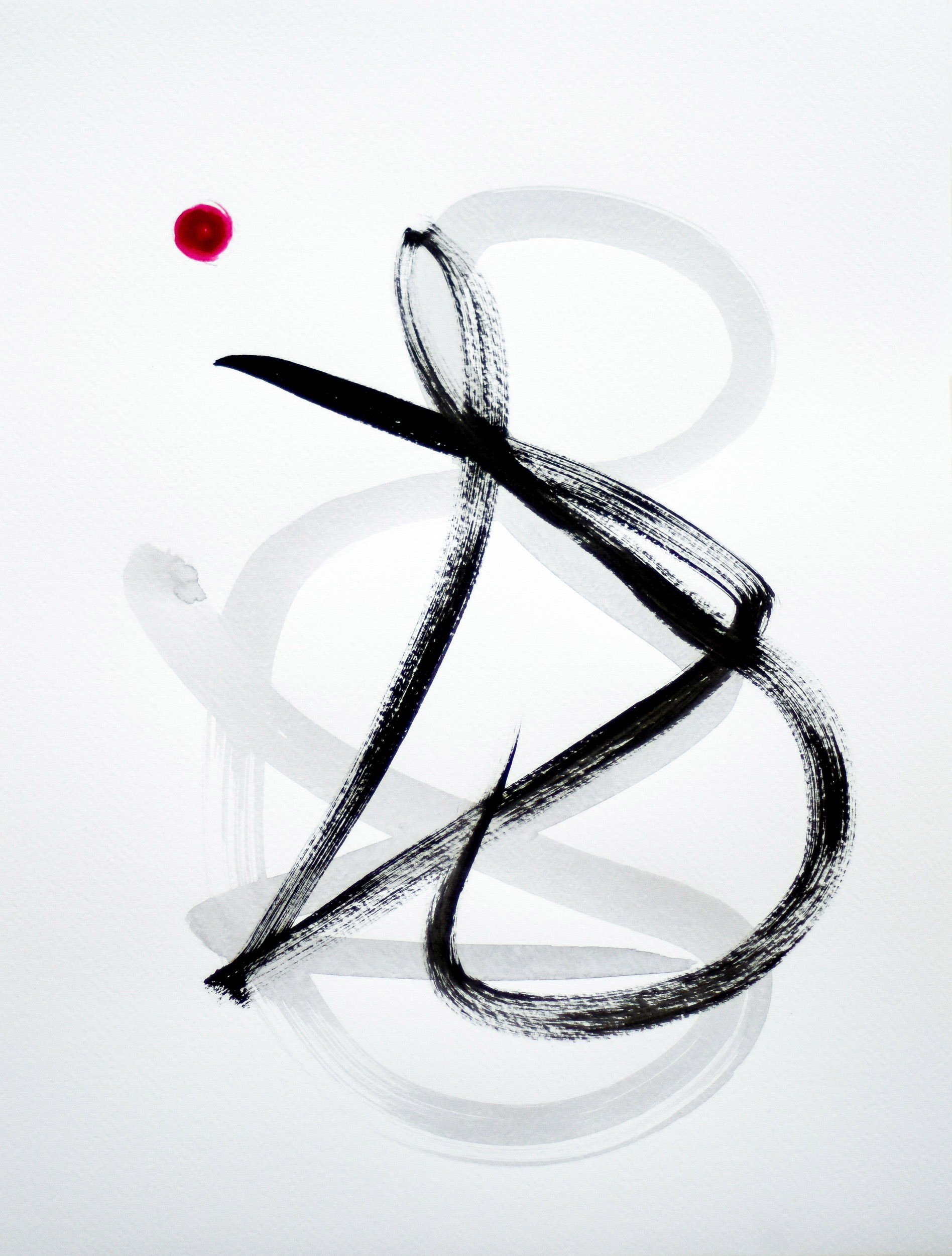 Gina Vor, Sign No. 11 - Black and White Minimalist Abstract (Abstrait Minimaliste Noir et Blanc) Gina Vor, Sign No. 11 - Black and White Minimalist Abstract (Abstrait Minimaliste Noir et Blanc)