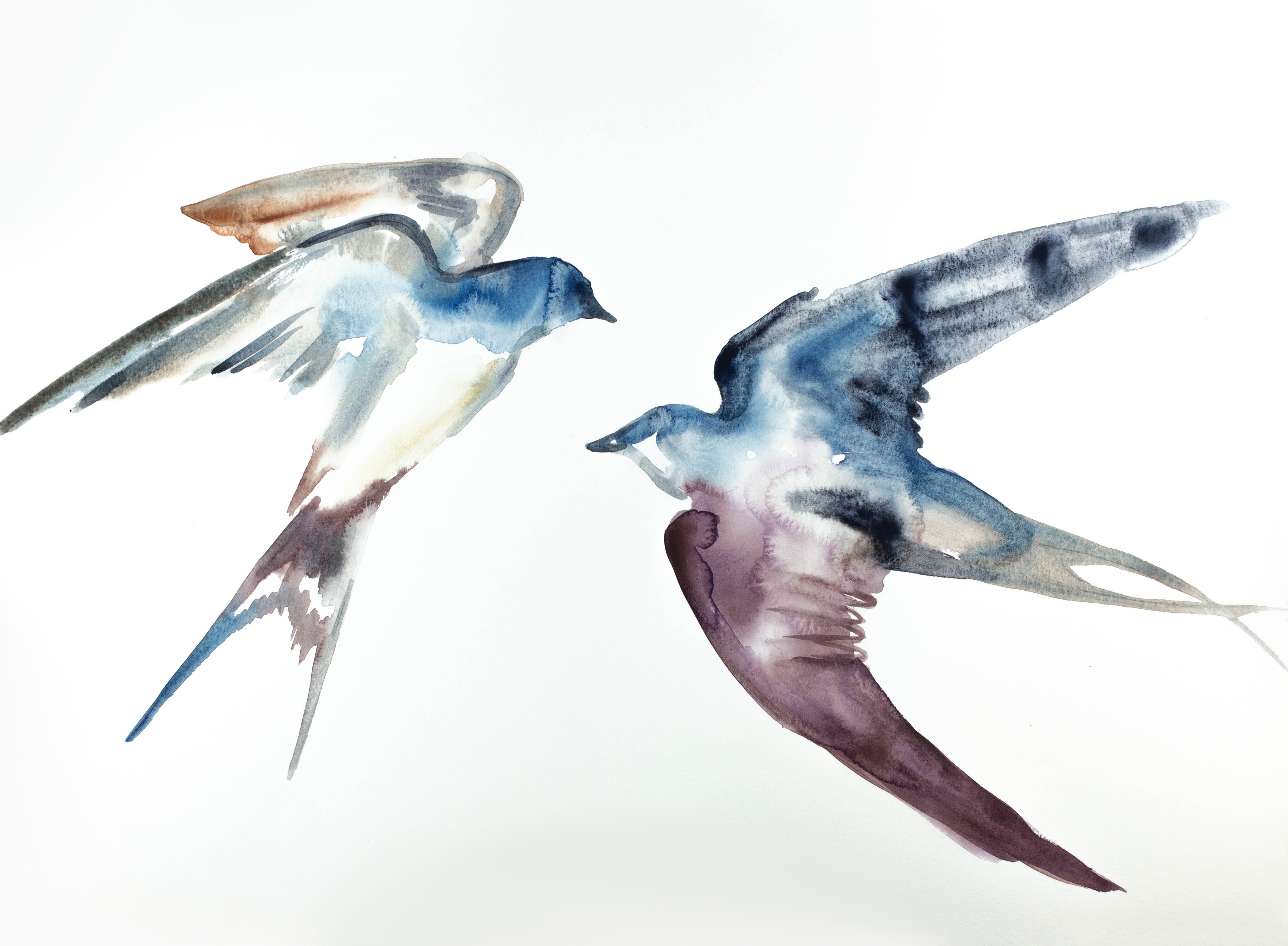 Elizabeth Becker, Swallows in Flight No. 17 Elizabeth Becker, Swallows in Flight No. 17