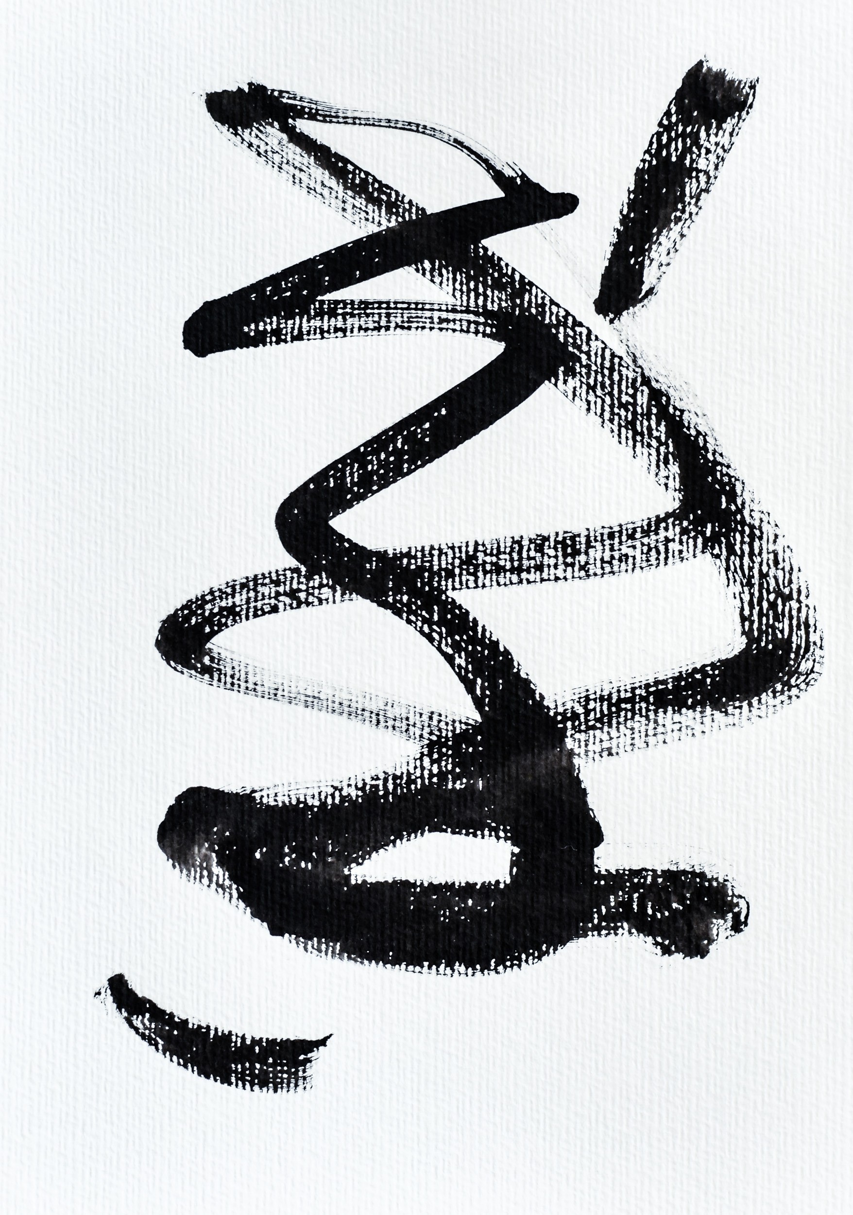 Gina Vor, Small Sign No 15 - Black and White Minimalist Abstract (Abstrait Minimaliste Noir et Blanc) Gina Vor, Small Sign No 15 - Black and White Minimalist Abstract (Abstrait Minimaliste Noir et Blanc)