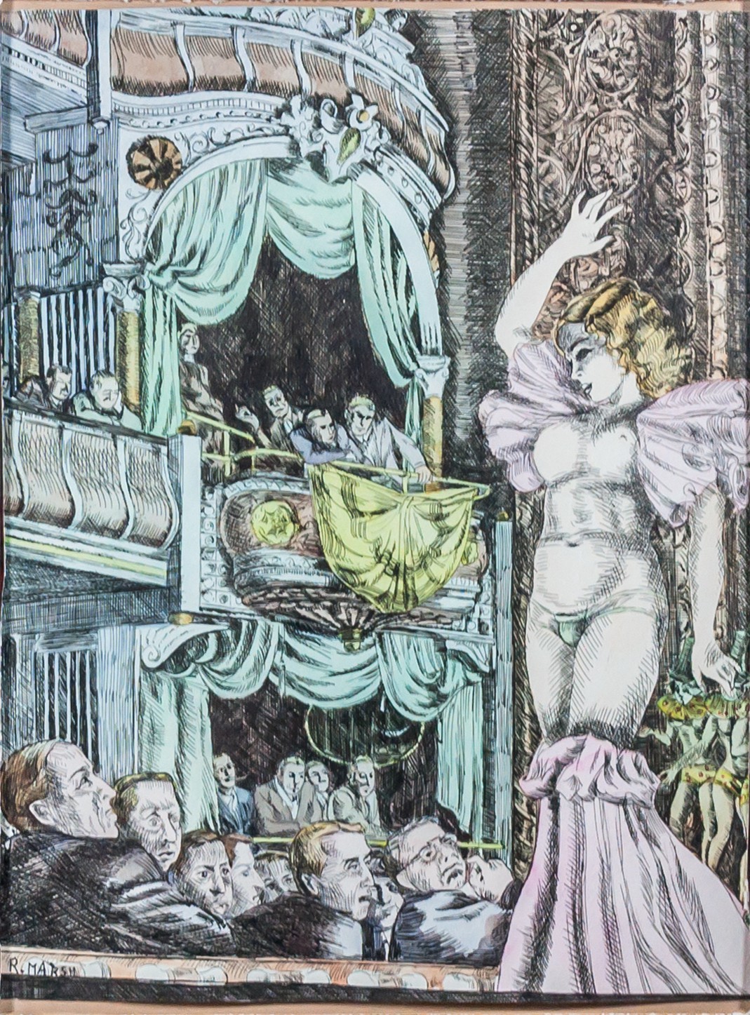Reginald Marsh, Burlsque dancer. The show Reginald Marsh, Burlsque dancer. The show