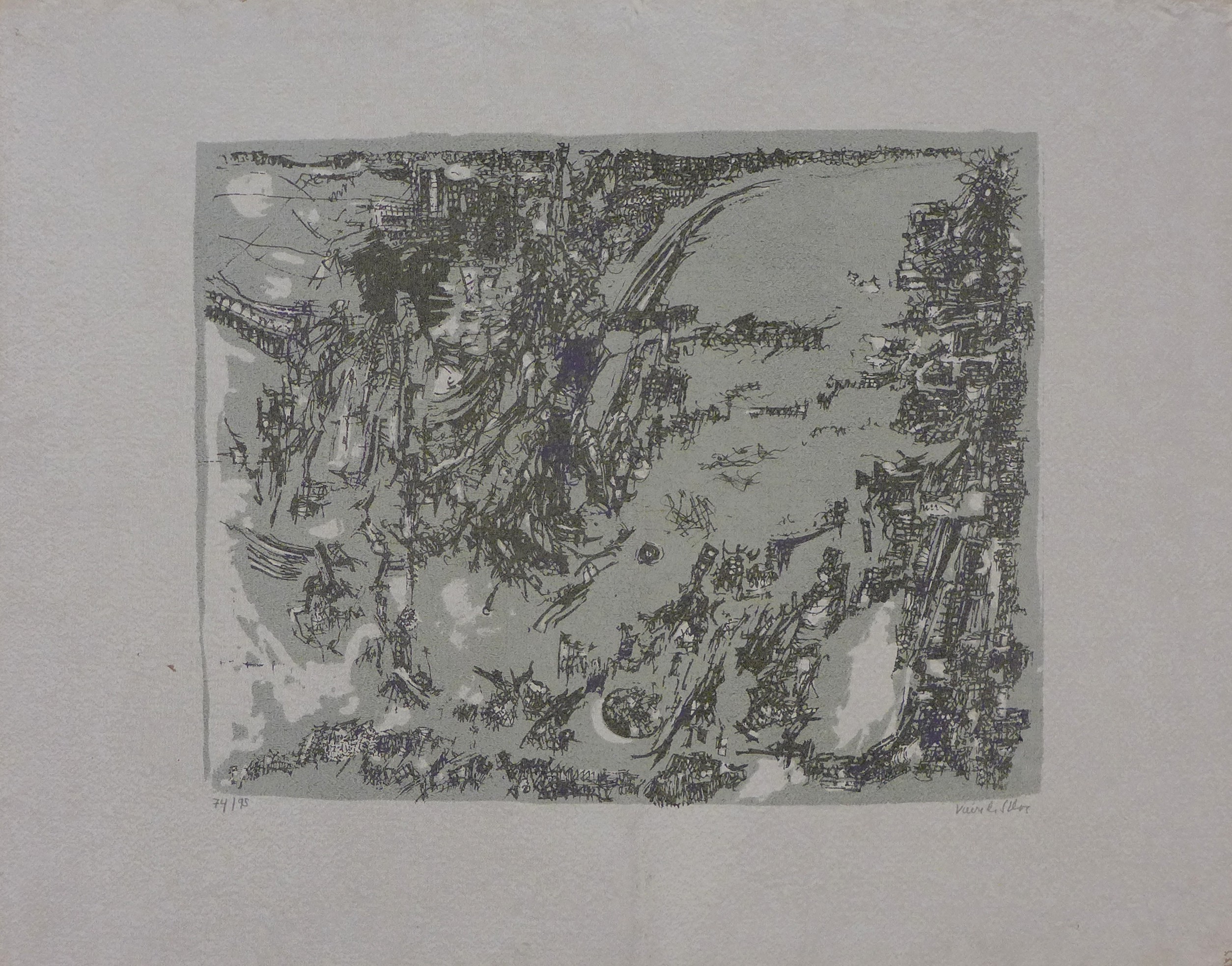 Maria Helena Vieira da Silva, Carte marine (Paysage baroque) Maria Helena Vieira da Silva, Carte marine (Paysage baroque)