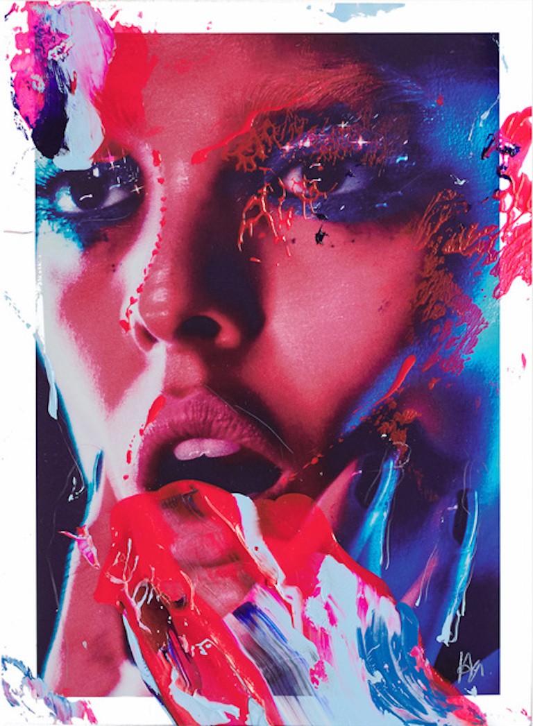 Hunter & Gatti, Fuchsine. Portrait intervened by the artists. Hunter & Gatti, Fuchsine. Portrait intervened by the artists.