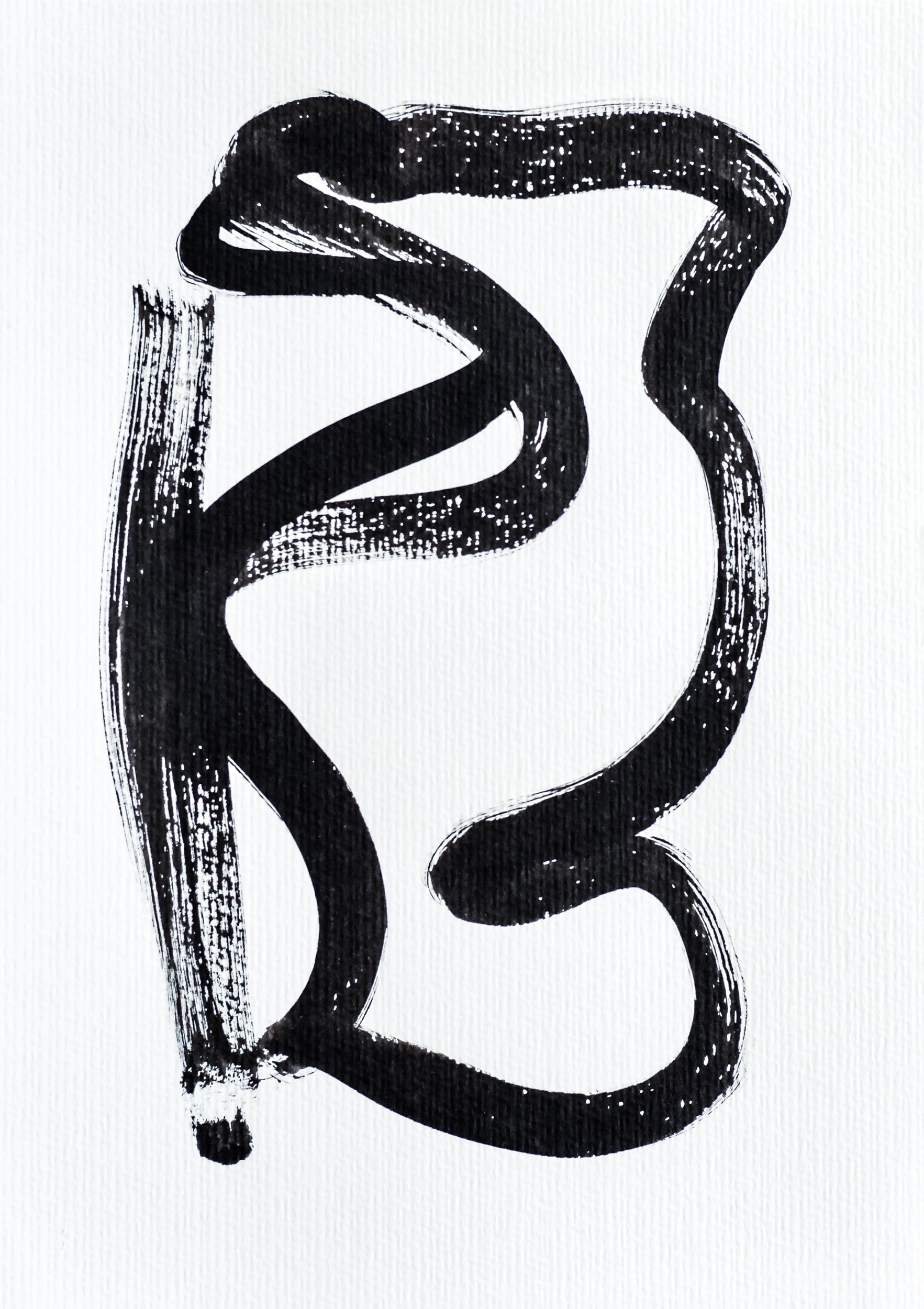 Gina Vor, Small Sign No 22 - Black and White Minimalist Abstract (Abstrait Minimaliste Noir et Blanc) Gina Vor, Small Sign No 22 - Black and White Minimalist Abstract (Abstrait Minimaliste Noir et Blanc)