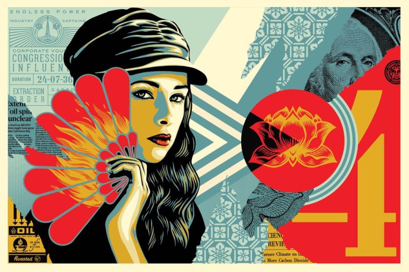 Shepard Fairey (Obey), Fan the flames Shepard Fairey (Obey), Fan the flames