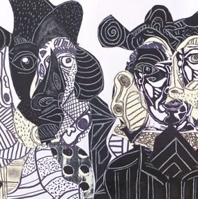 Fine Art Drawings, Couple noir et blanc, Pascal Marlin