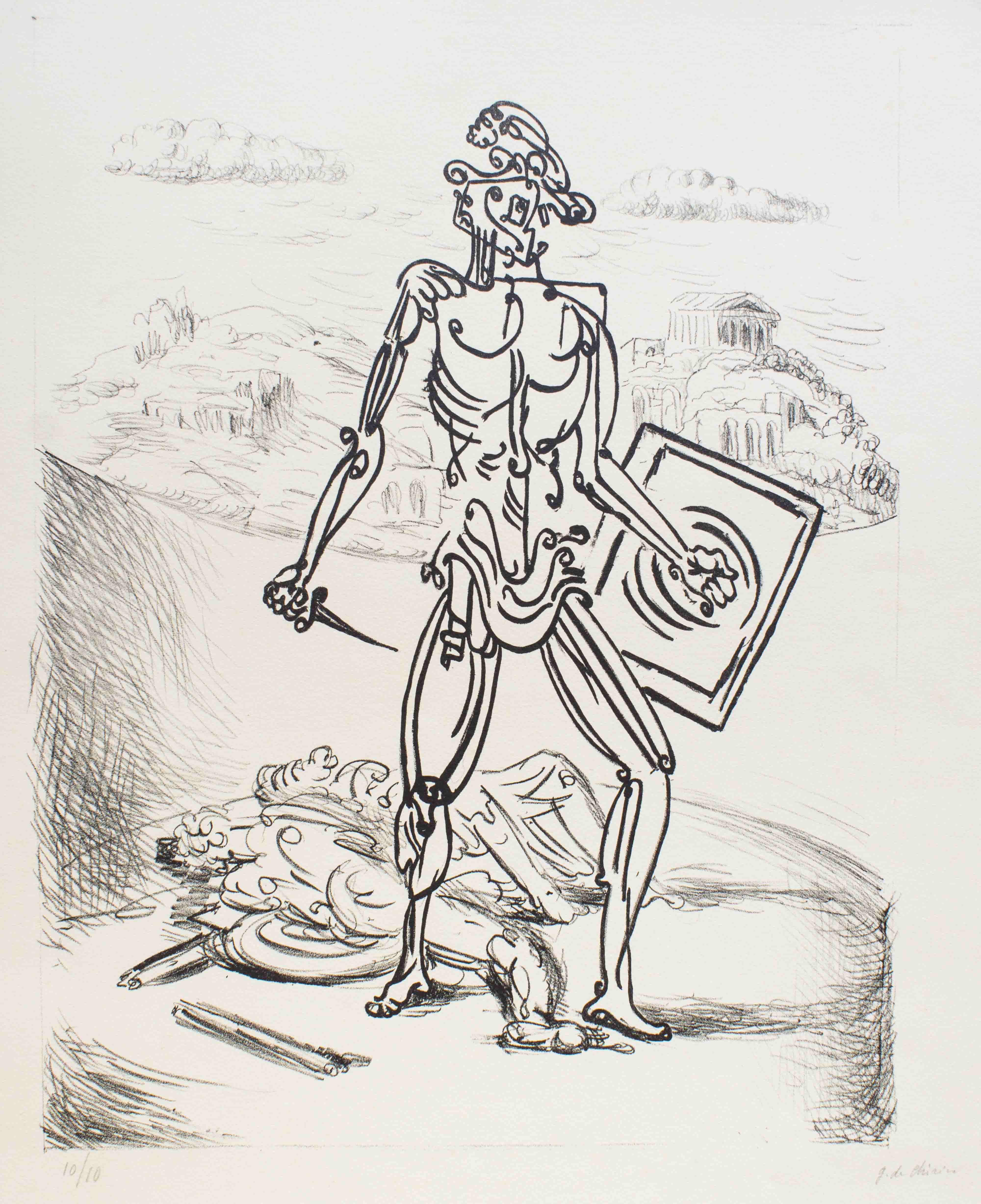Giorgio de Chirico, Le Gladiateur (B/W) Giorgio de Chirico, Le Gladiateur (B/W)