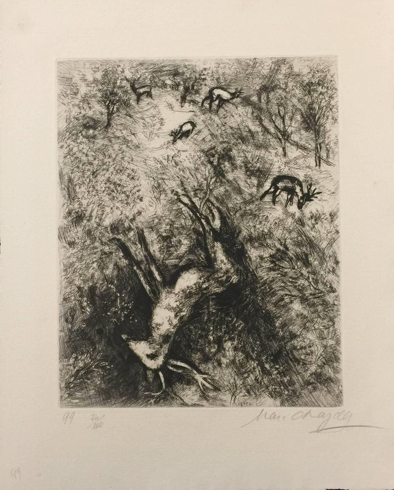 Marc Chagall, Le cerf se voyant dans l'eau Marc Chagall, Le cerf se voyant dans l'eau
