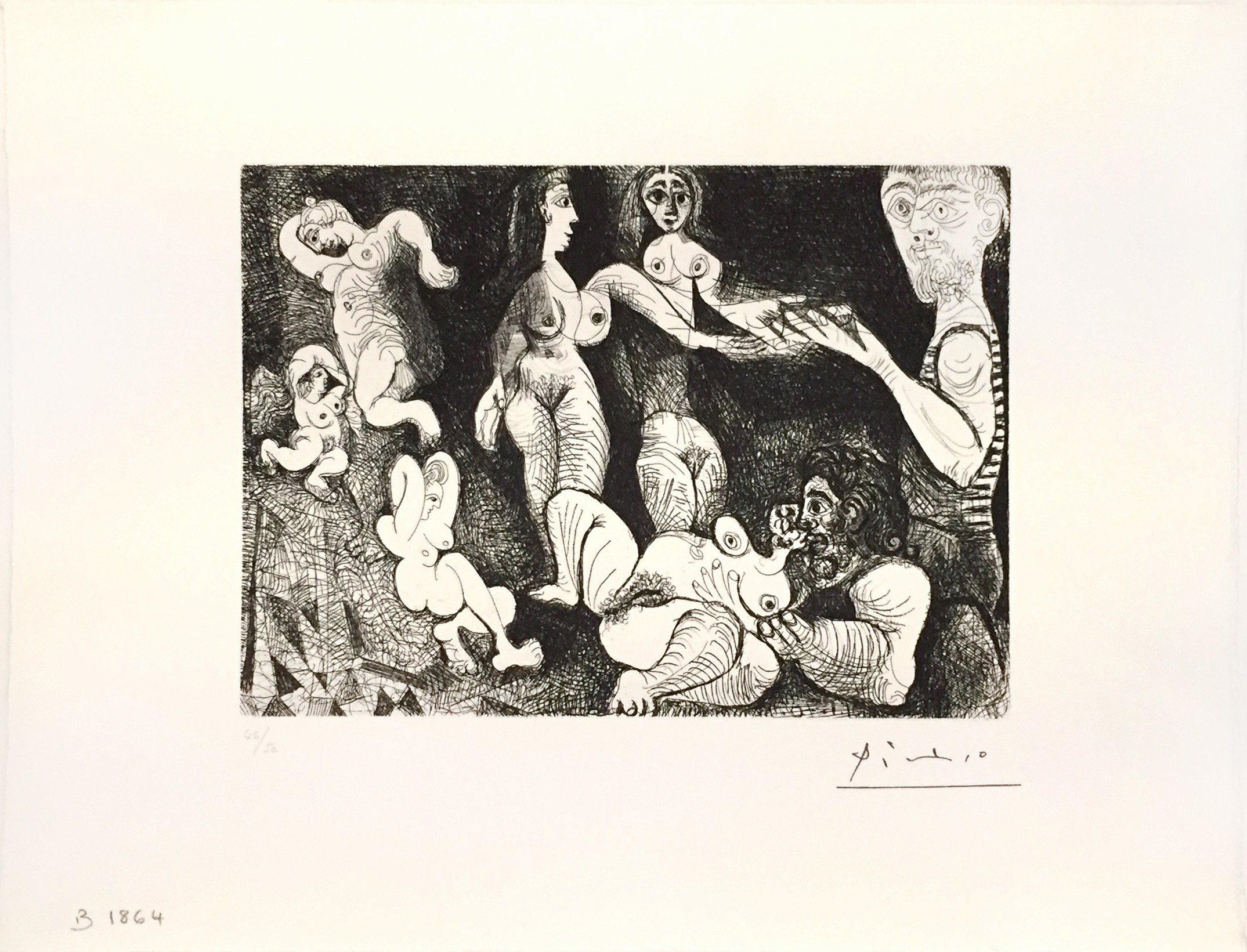 Pablo Picasso, Marin rêveur avec deux femmes Pablo Picasso, Marin rêveur avec deux femmes