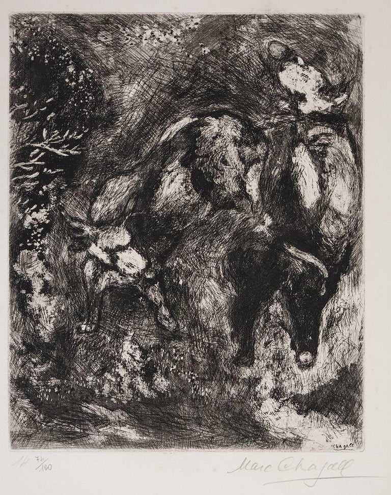 Marc Chagall, Les Deux Taureaux et une Grenouille Marc Chagall, Les Deux Taureaux et une Grenouille