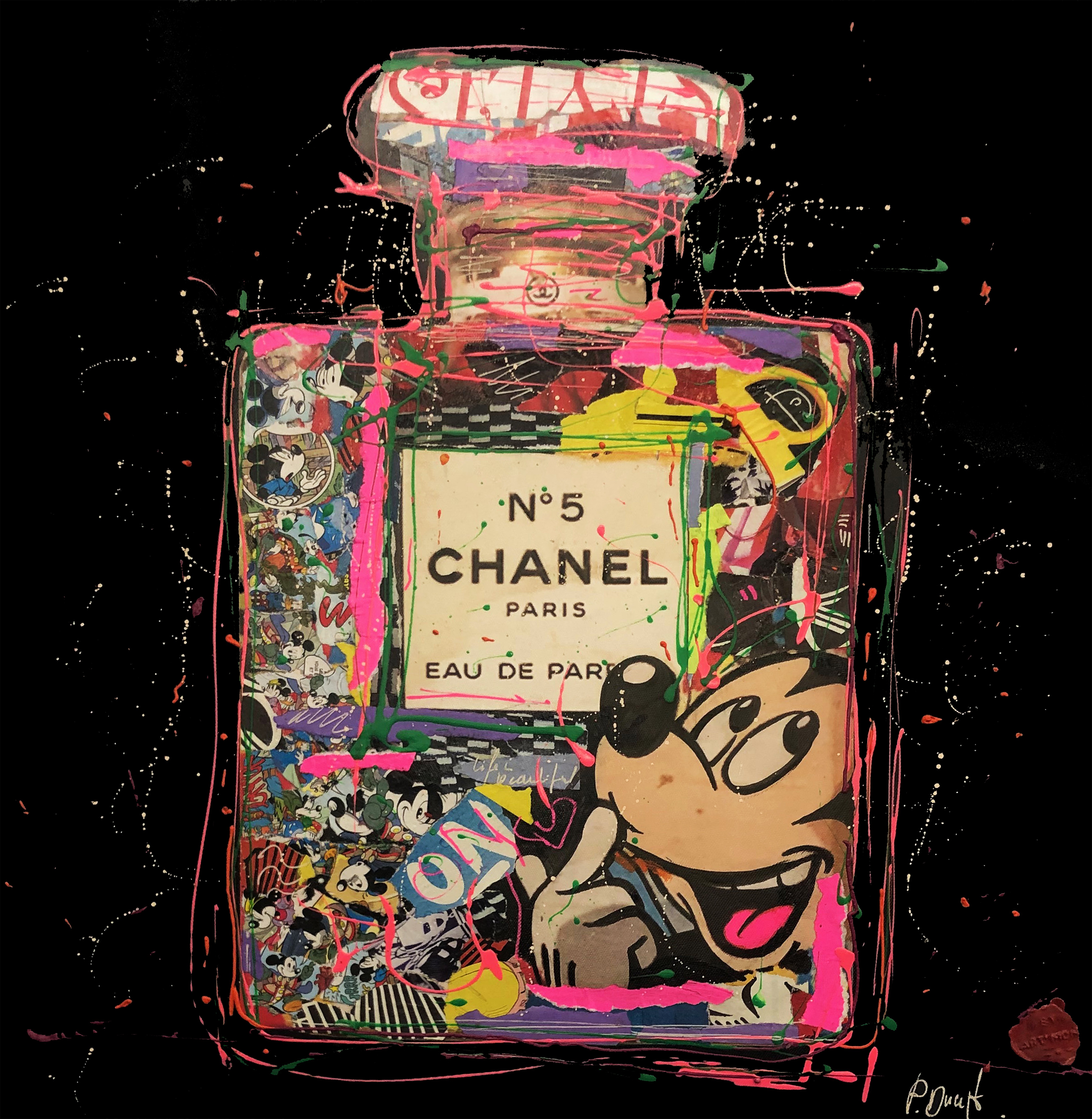 Graffiti Chanel No 5 - Magna Canvas