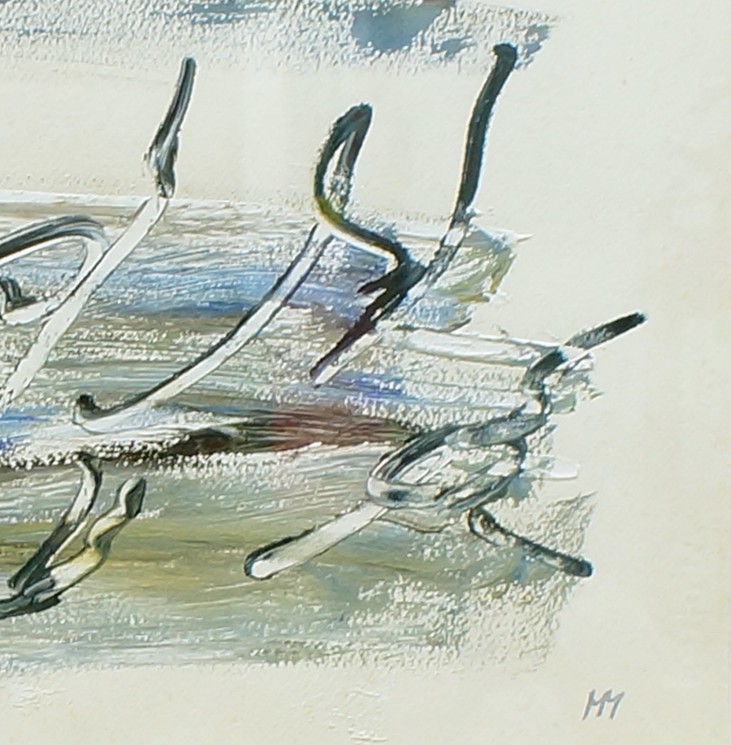 Henri Michaux, Untitled, Peinture sur carton