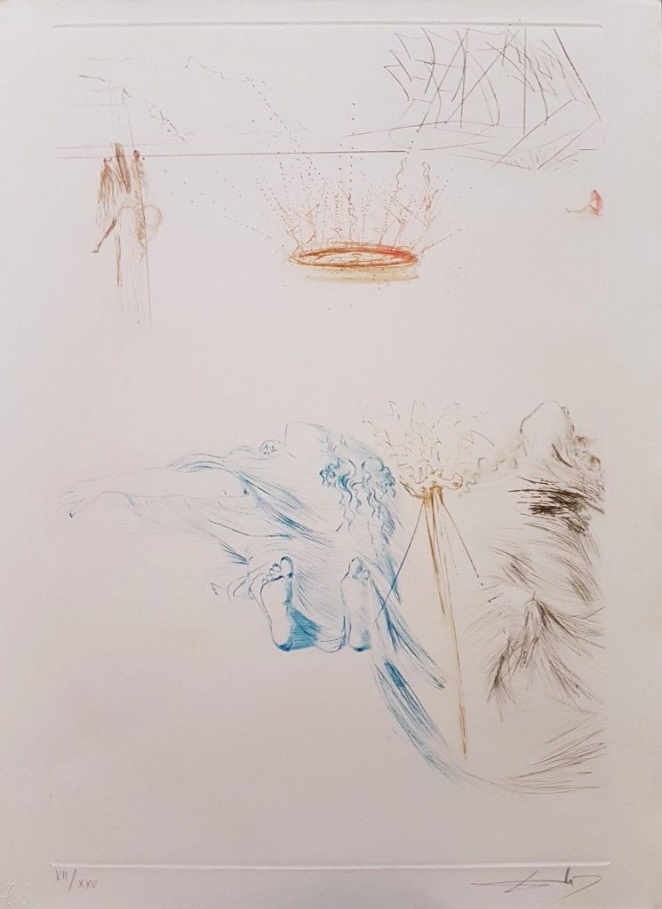 Salvador Dali, Plate from 'Tristan and Isolde': Tristan's Testament Salvador Dali, Plate from 'Tristan and Isolde': Tristan's Testament