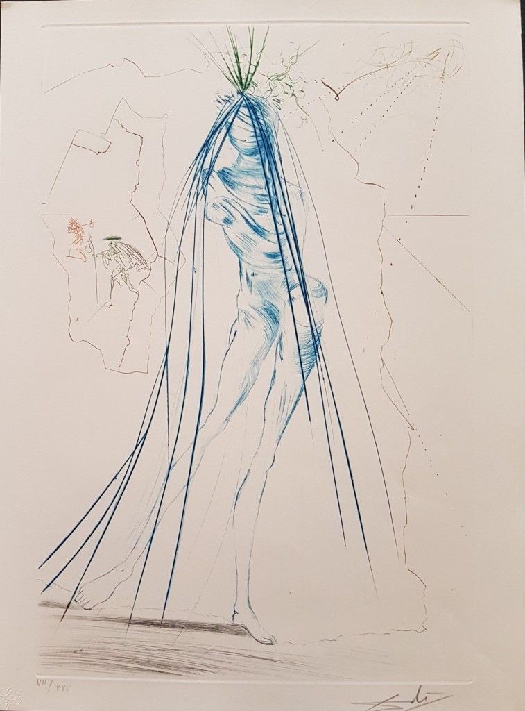 Salvador Dali, Plate from 'Tristan and Isolde': Isolde of the White Hands Salvador Dali, Plate from 'Tristan and Isolde': Isolde of the White Hands
