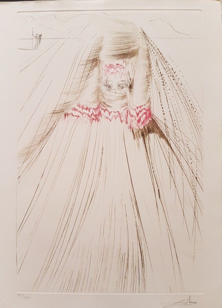 Salvador Dali, Plate from 'Tristan and Isolde': The Queen with a Silk Tunic Salvador Dali, Plate from 'Tristan and Isolde': The Queen with a Silk Tunic