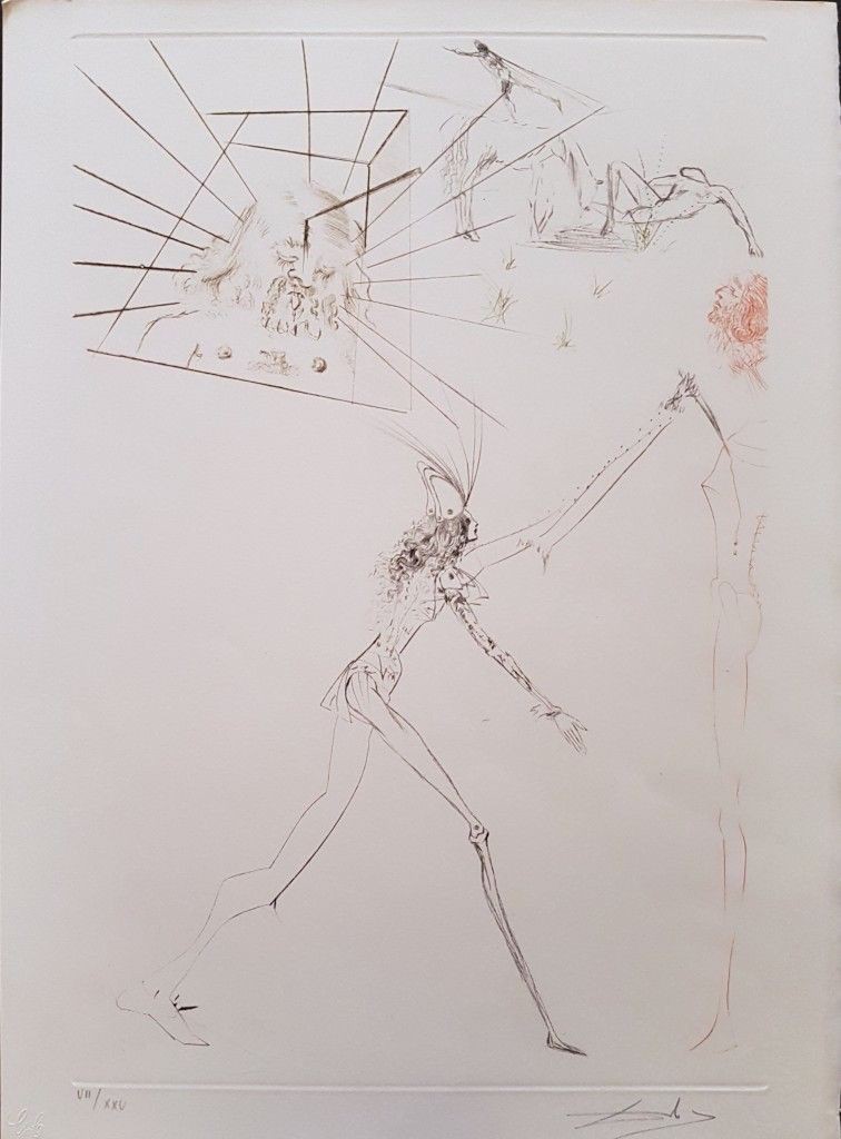 Salvador Dali, Plate from 'Tristan and Isolde': The Three Bad Barons Salvador Dali, Plate from 'Tristan and Isolde': The Three Bad Barons