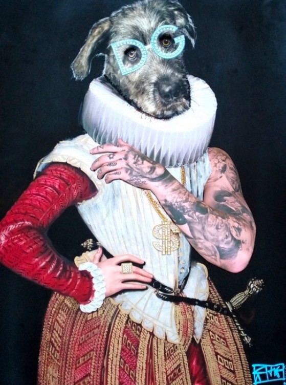 Helen Gorill, The Irish Earl: 1st Earl of Leicester and favorite of Queen Elizabeth 1, Photobombed by Irish Wolfhound walking for Dolce & Gabbana Helen Gorill, The Irish Earl: 1st Earl of Leicester and favorite of Queen Elizabeth 1, Photobombed by Irish Wolfhound walking for Dolce & Gabbana