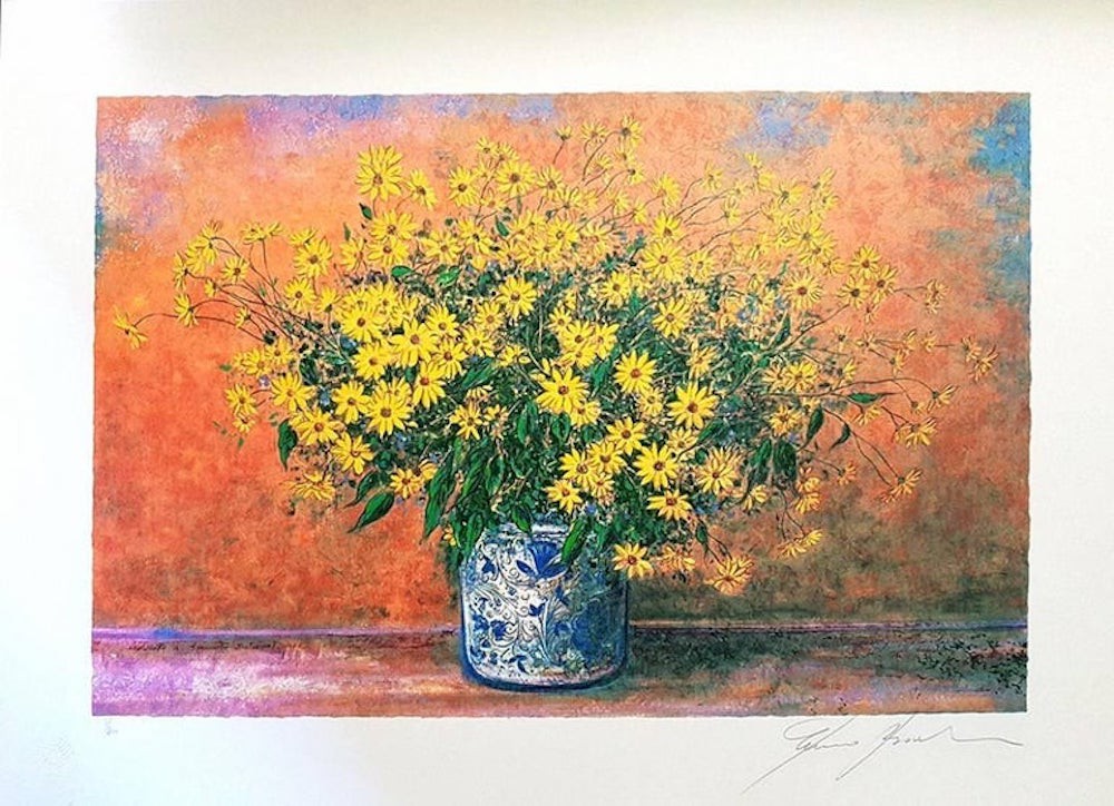 Franco Bocchi, Vase of Jerusalem Artichoke Flowers Franco Bocchi, Vase of Jerusalem Artichoke Flowers