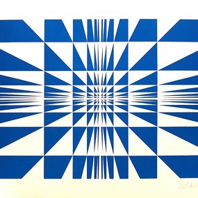 Print, Blue Composition, Victor Debach