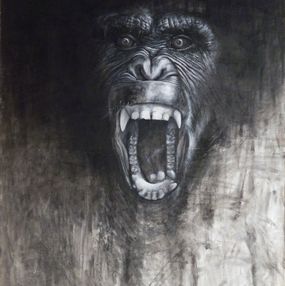 Gemälde, Série grands singes - 2/5, François Cognet