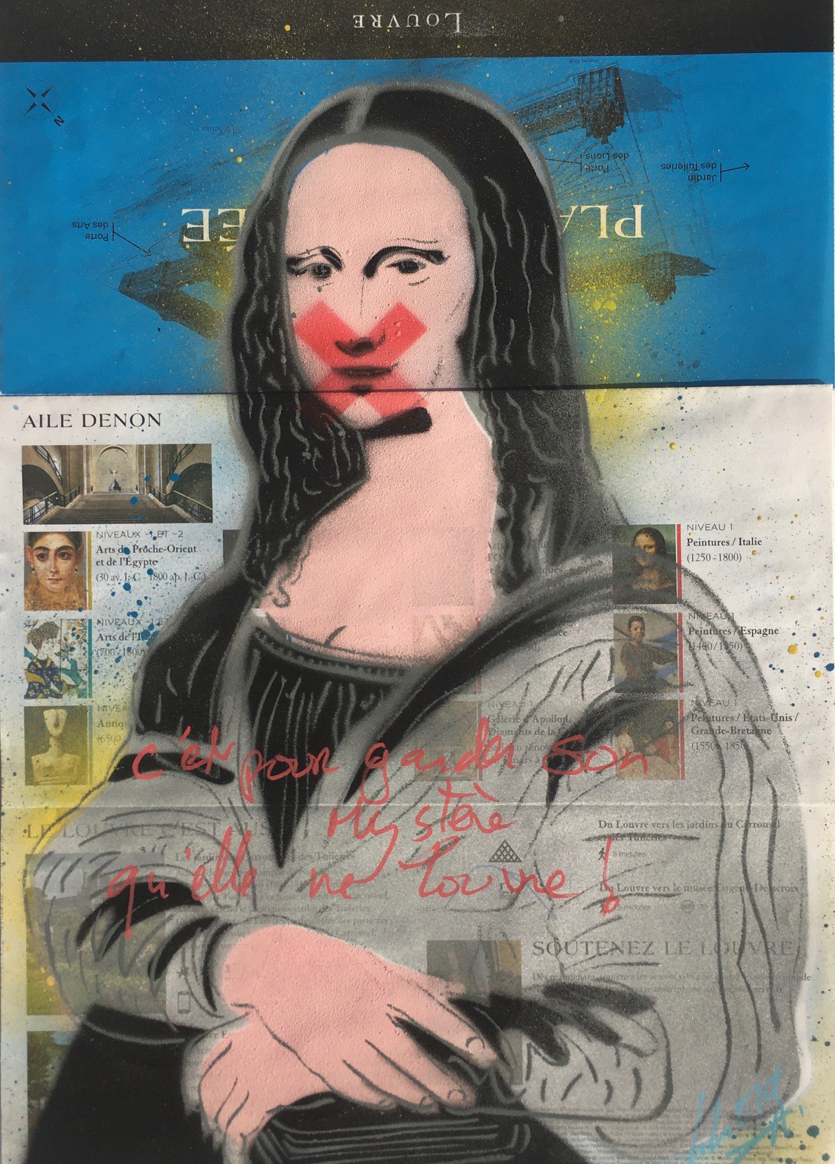 Christophe Stouvenel, C’est pour garder son Mystère qu’elle ne Louvre - Bleu Christophe Stouvenel, C’est pour garder son Mystère qu’elle ne Louvre - Bleu